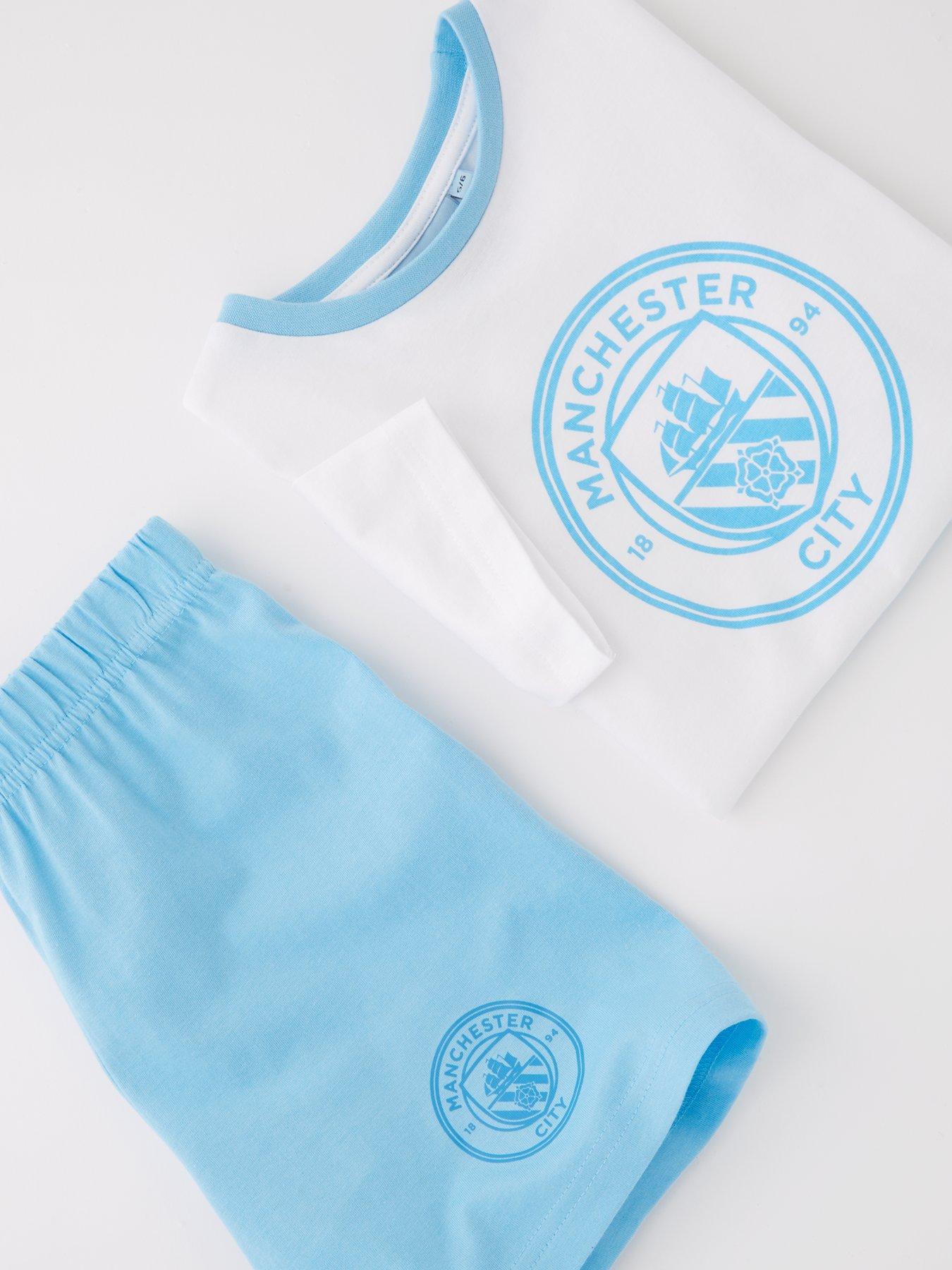 Image 4 of 4 of Manchester City Football Club Short Pyjama Set - Blue/White