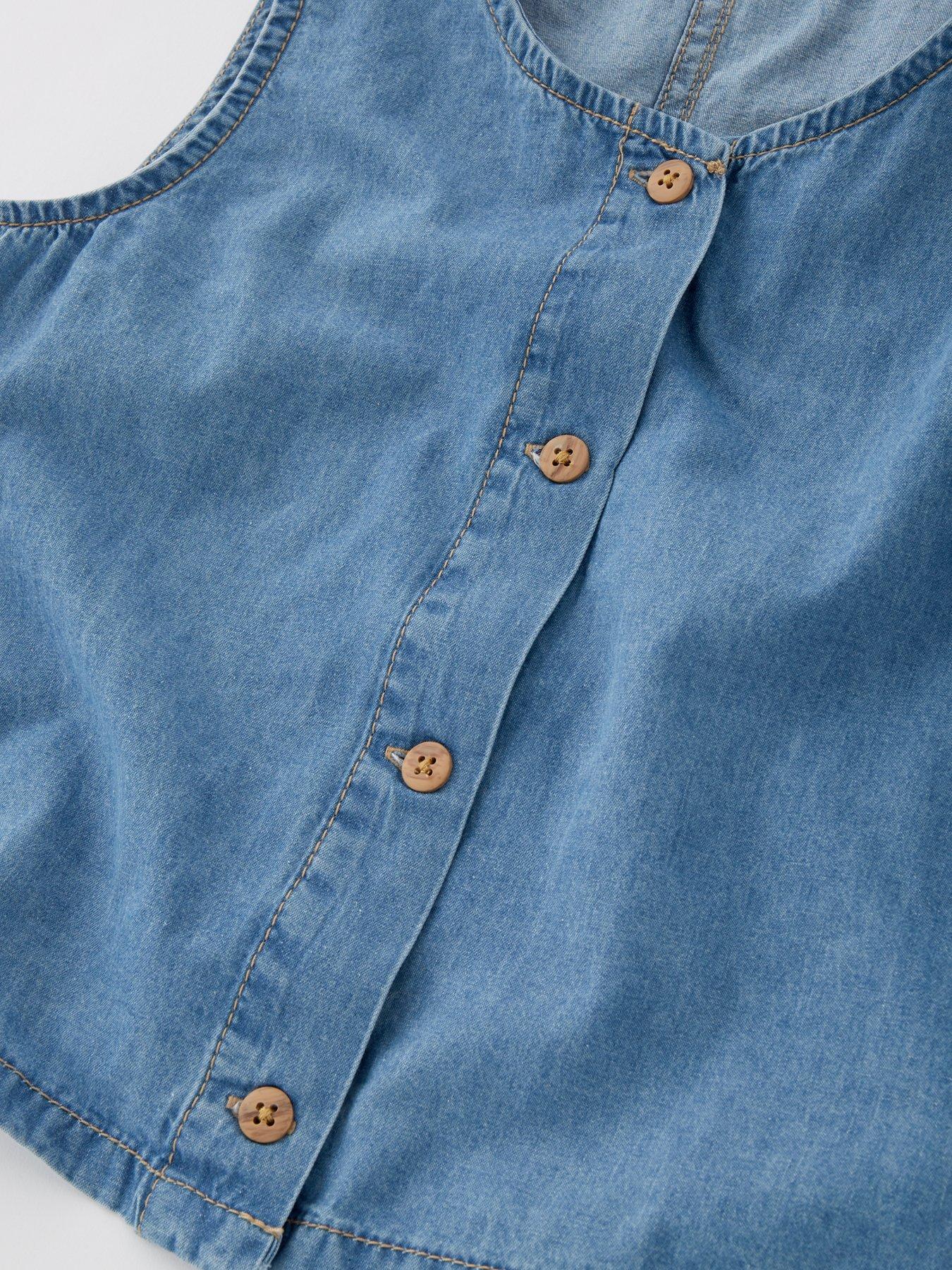 Image 3 of 5 of V by Very Girls Denim Waistcoat And Short Set - Multi
