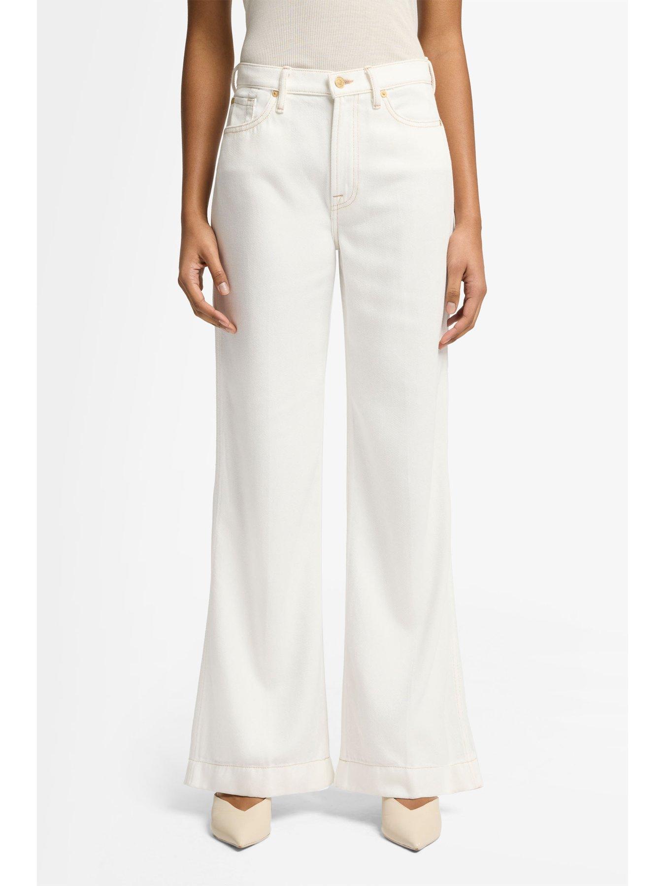 undefined Modern Dojo Tailorless Blanc Wide Leg Jean - White