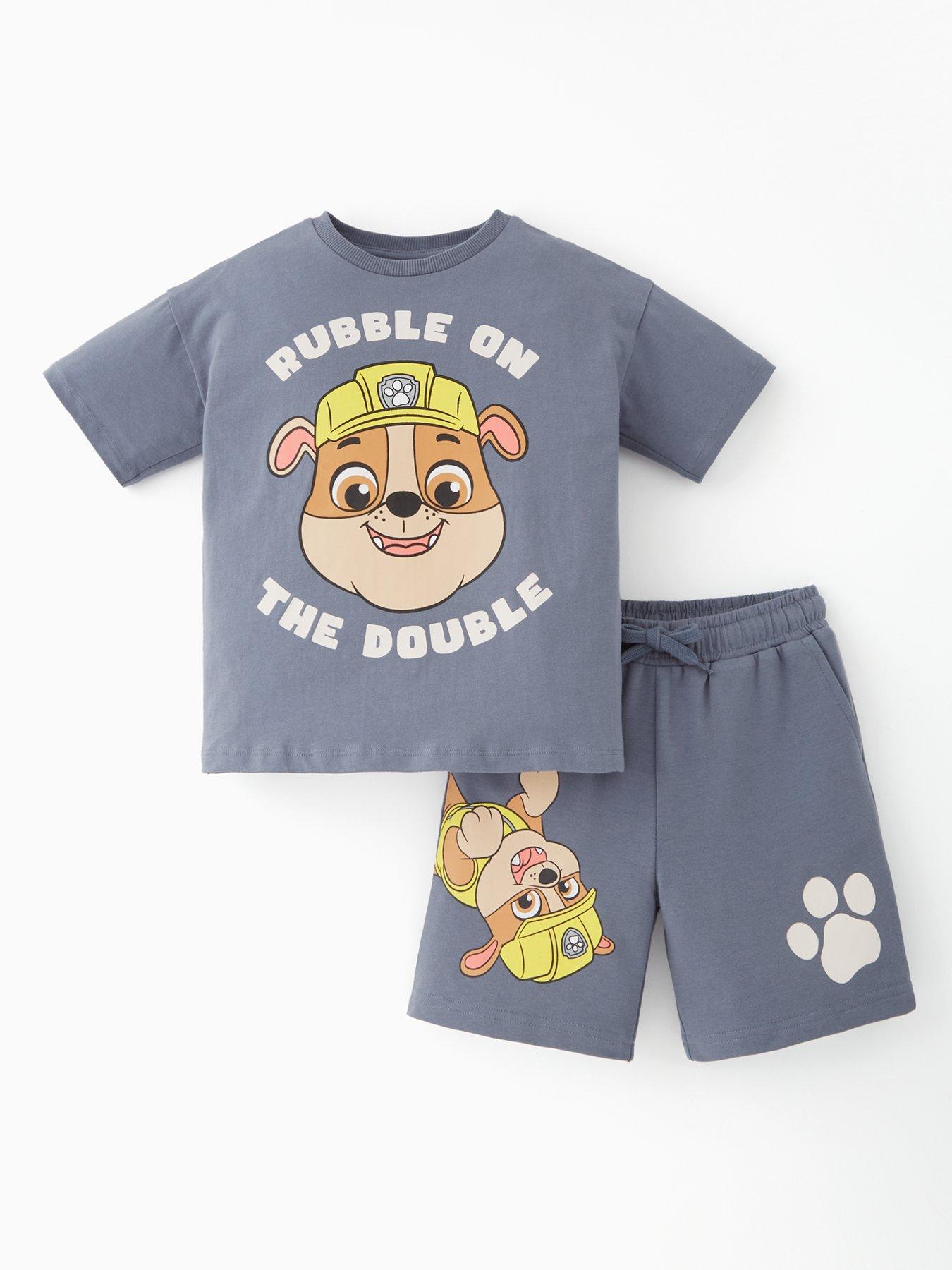 undefined T-Shirt And Short Set - Grey