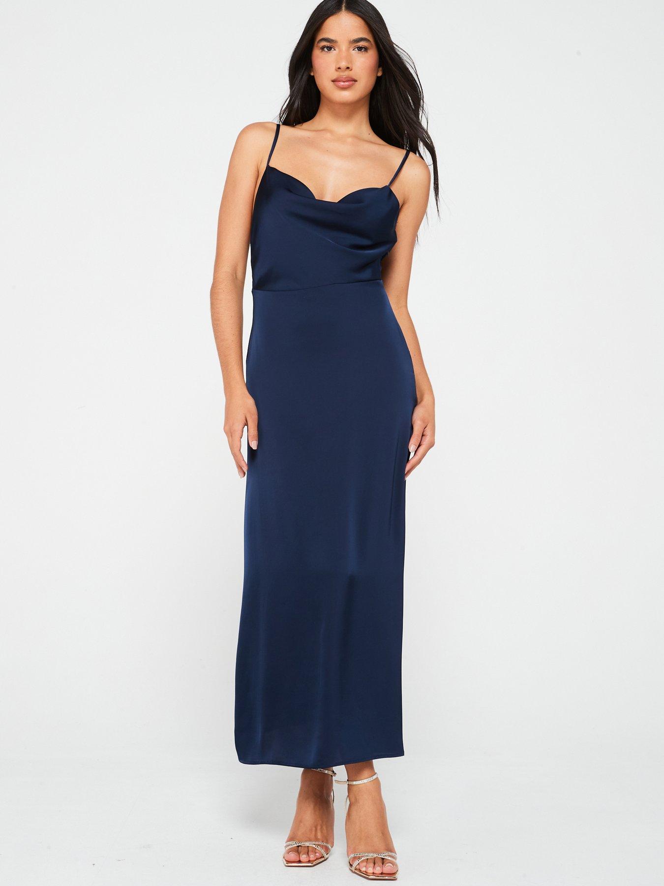 undefined Strappy Midi Dress - Blue