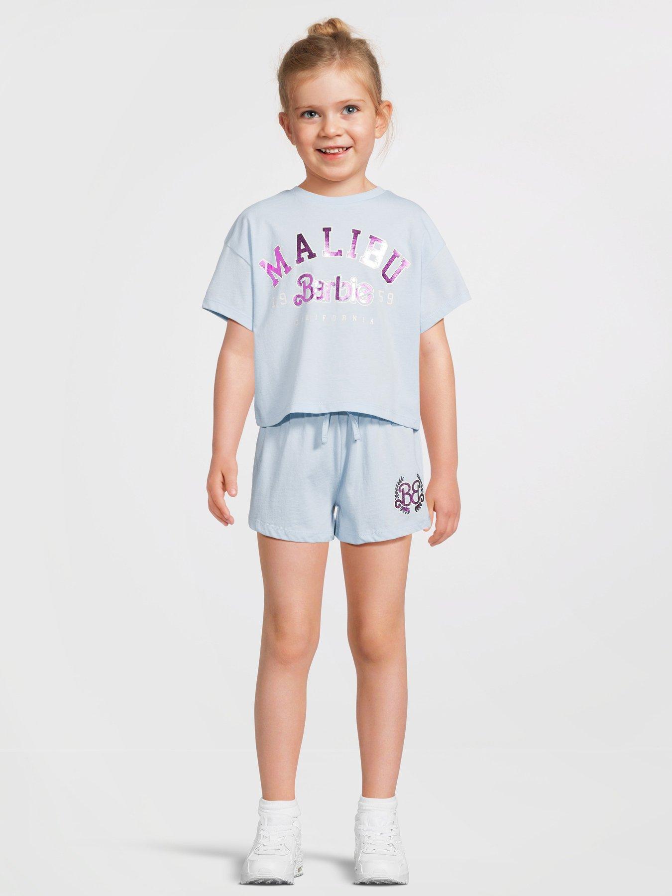 undefined Barbie Malibu Sports Short Set - White