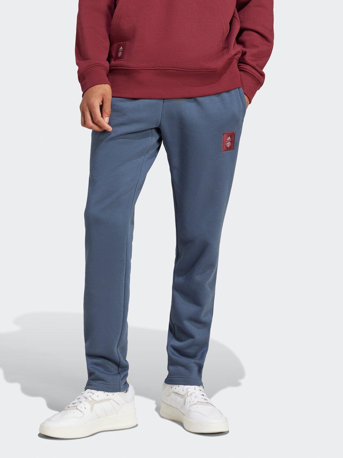 undefined Mens Manchester United Seasonal Tracksuit Pants - Grey/Red