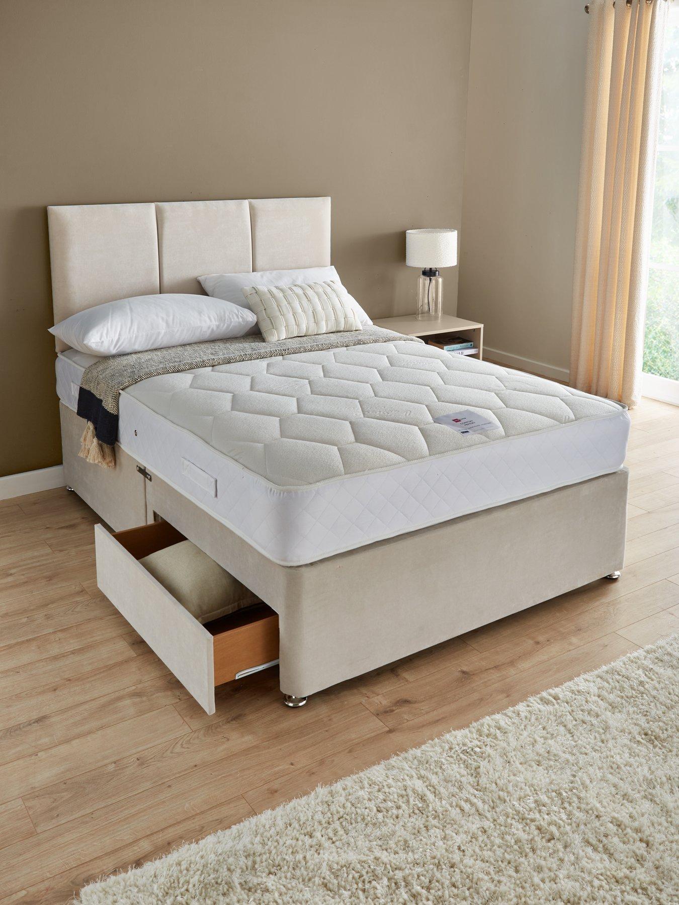 Product photograph of Very Home Sheridan Single Divan Comfort Memory Mattress from very.co.uk