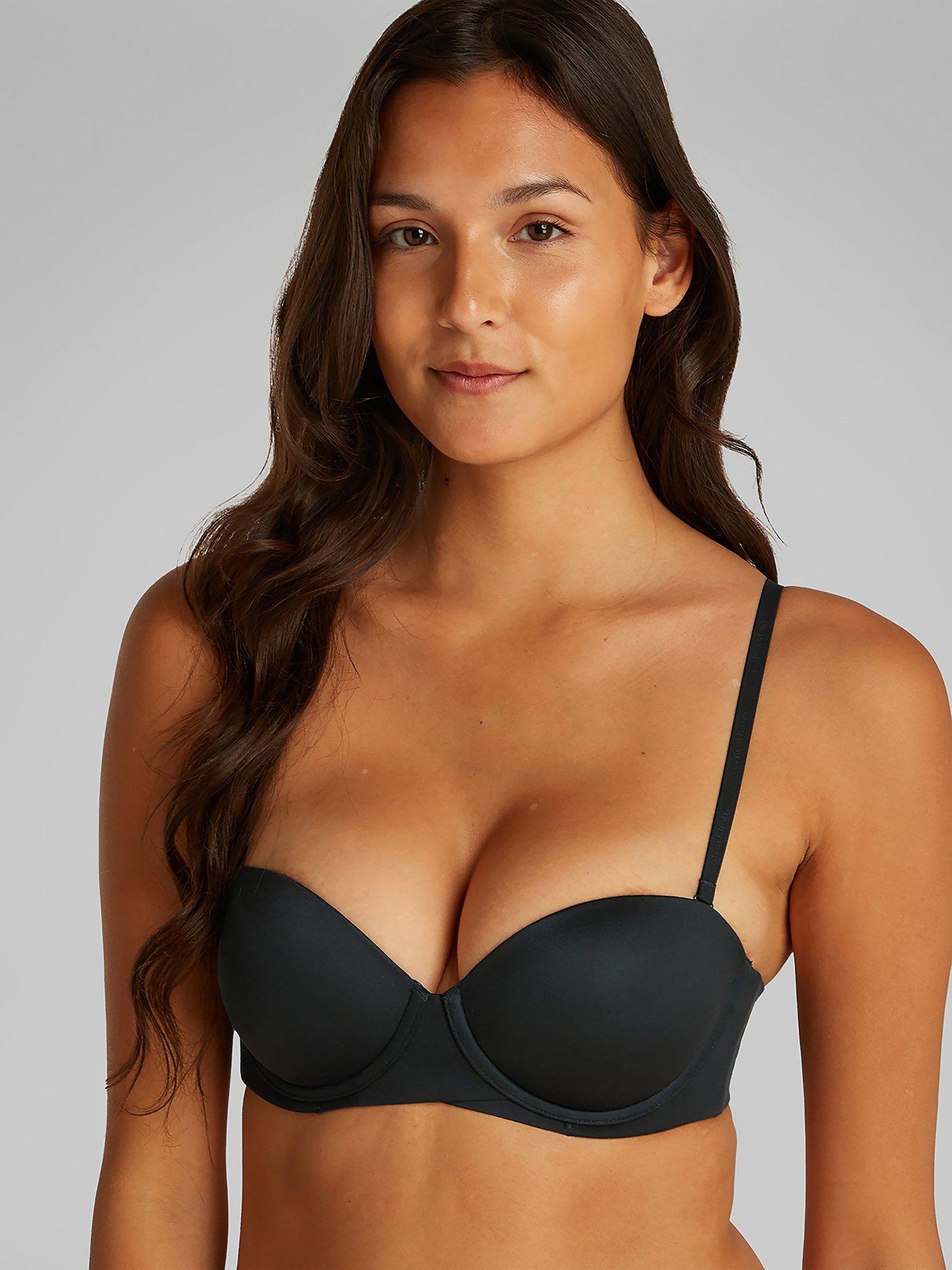 Calvin Klein Perfectly Fit Strapless Push Up Bra - Black