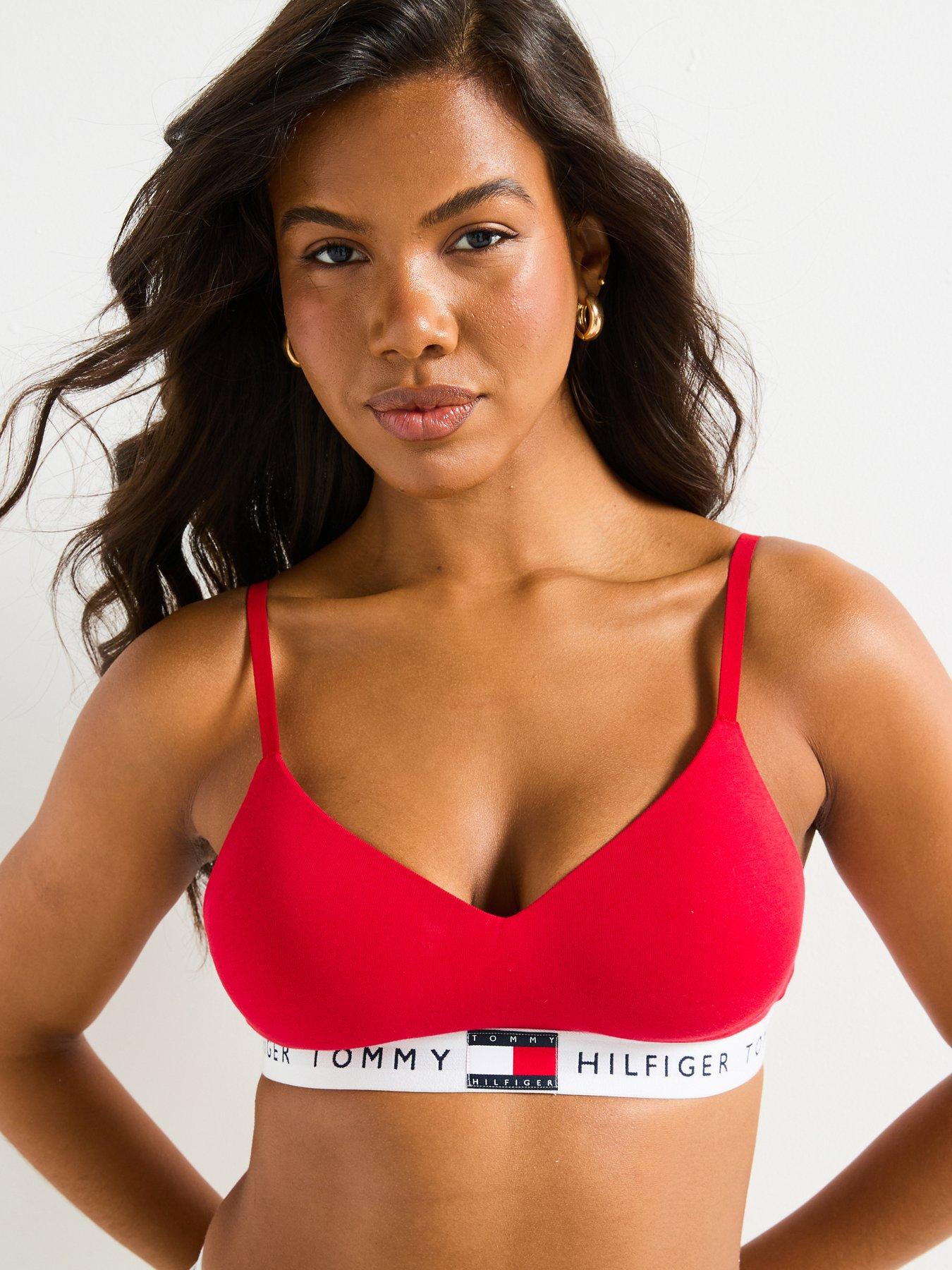 undefined Heritage Cotton Lift Bralette - Red