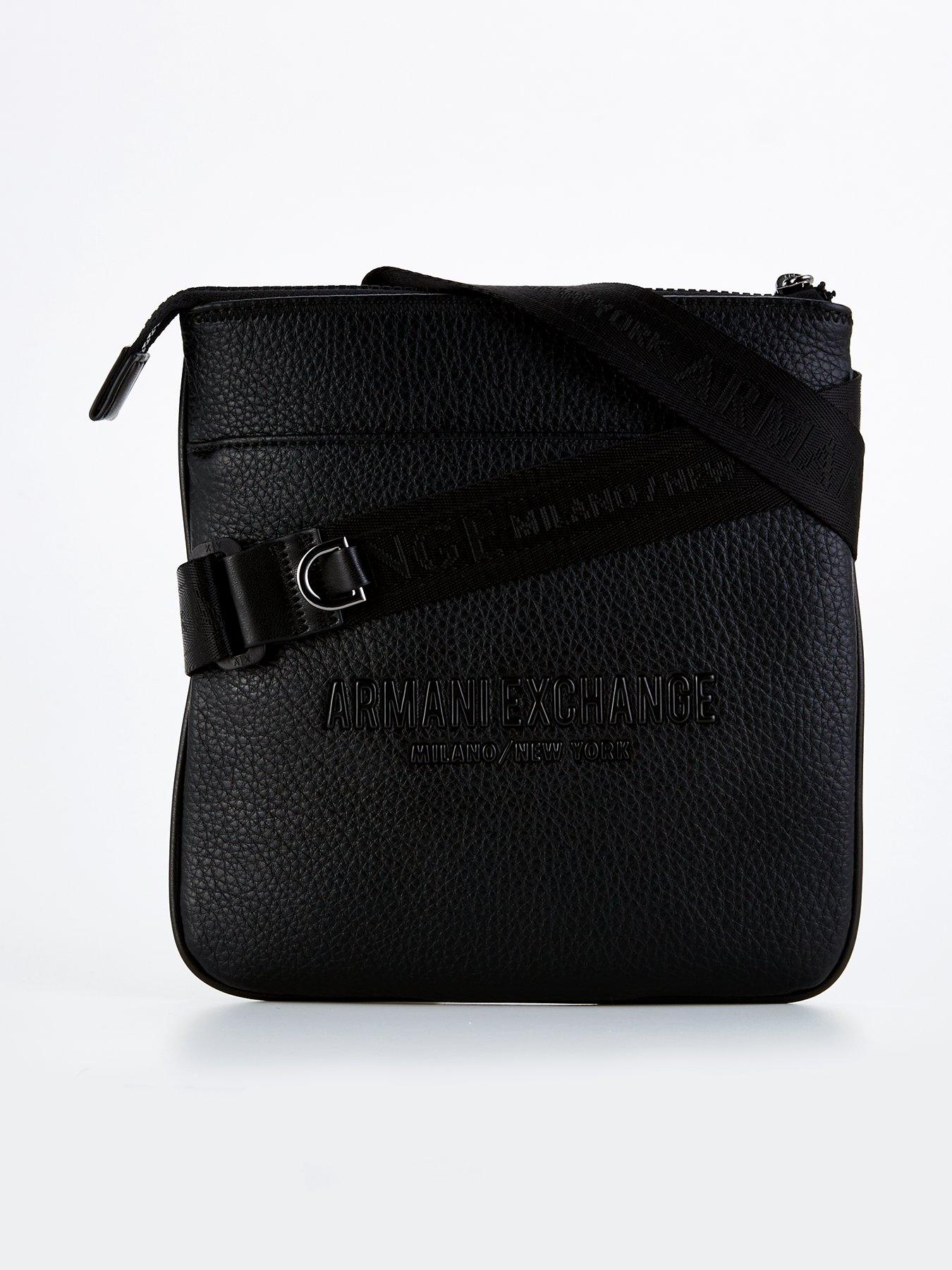 undefined Miami Side Logo Flat Crossbody Bag - Black