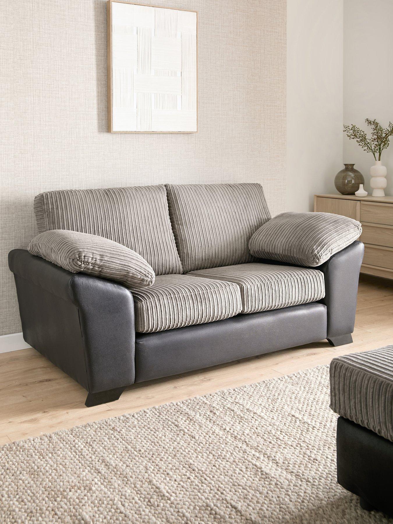 Product photograph of Very Home Haven 2 Seater Standard Back Fabric Sofa from very.co.uk