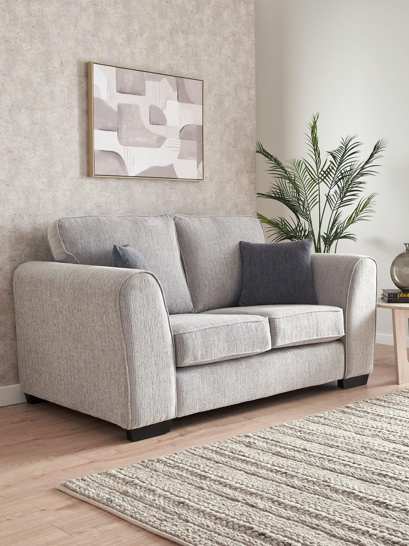 Product photograph of Very Home Lavine 2 Seater Standard Back Fabric Sofa from very.co.uk