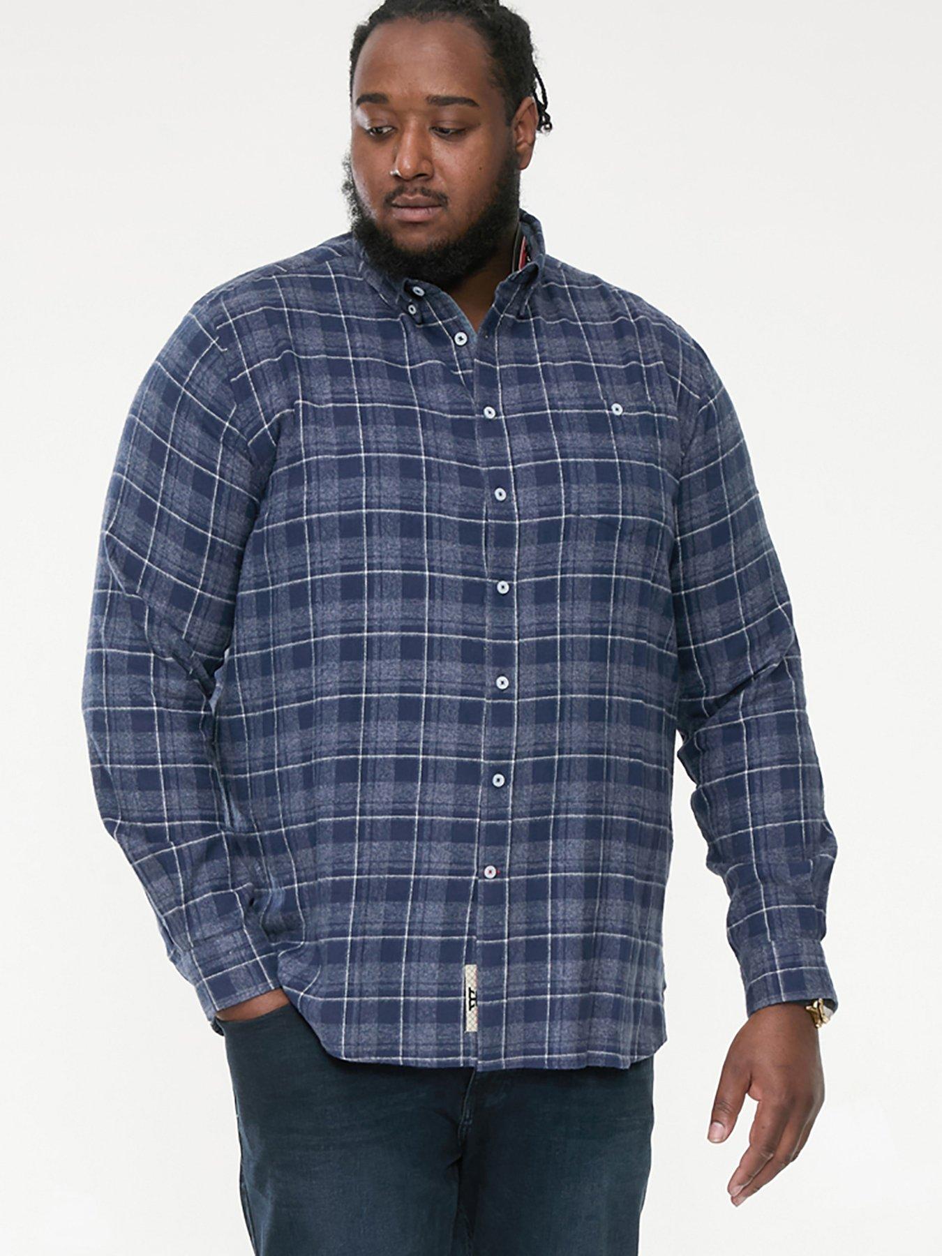 undefined Sonny Button Down Check Shirt - Navy