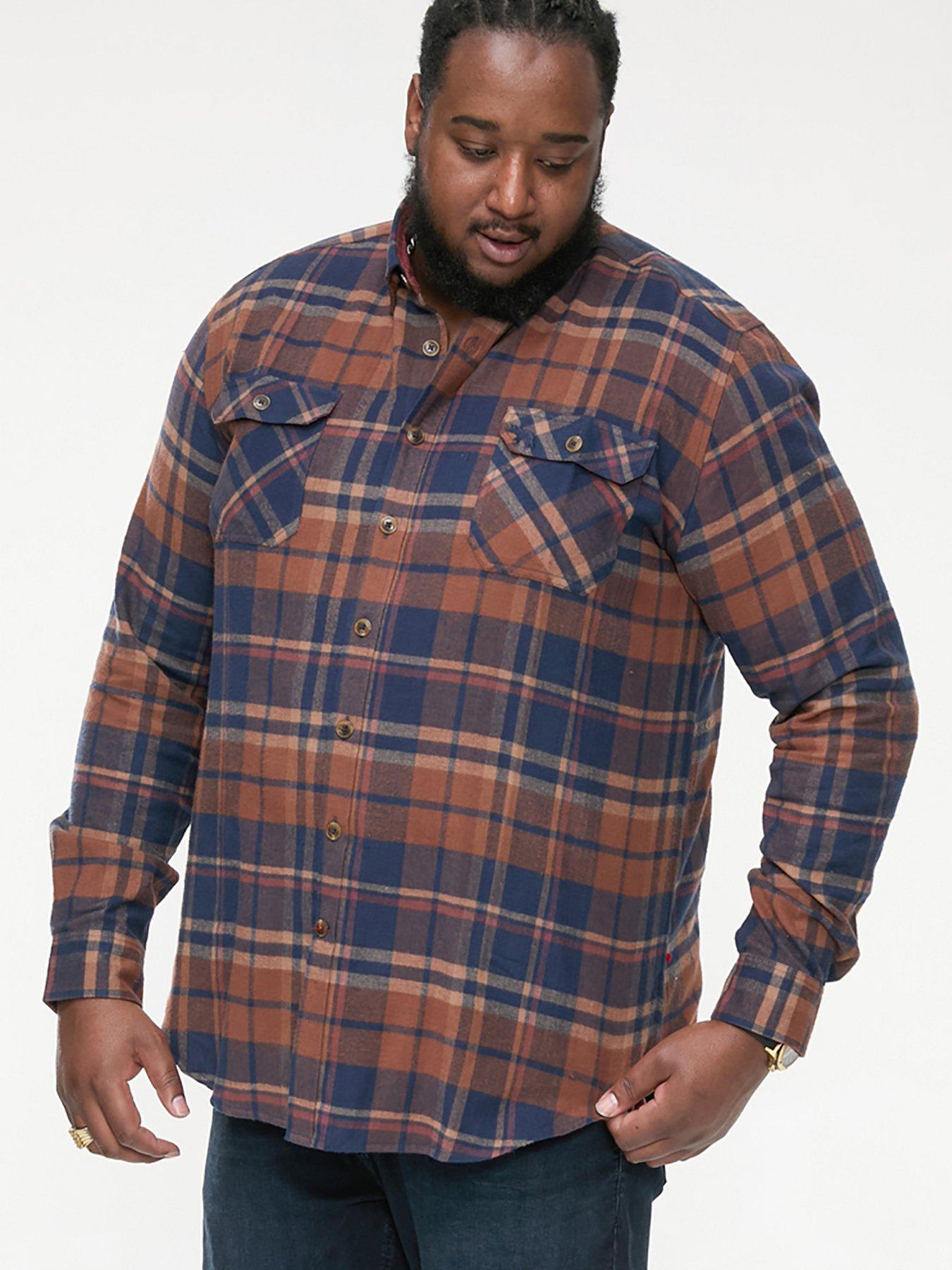 undefined Sherlock Check Overshirt - Tan/Navy