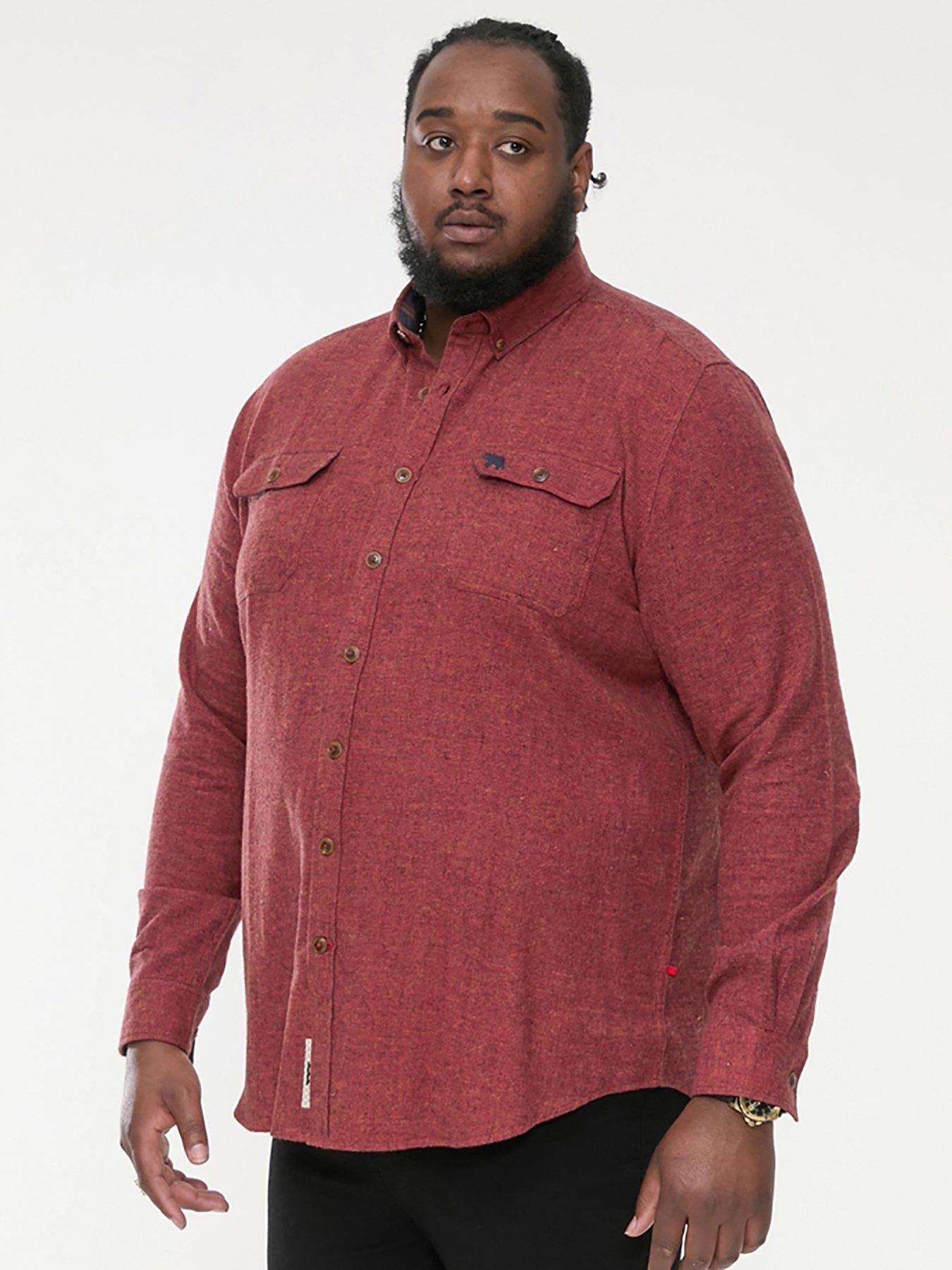 undefined Tobias Textured Overshirt - Rust