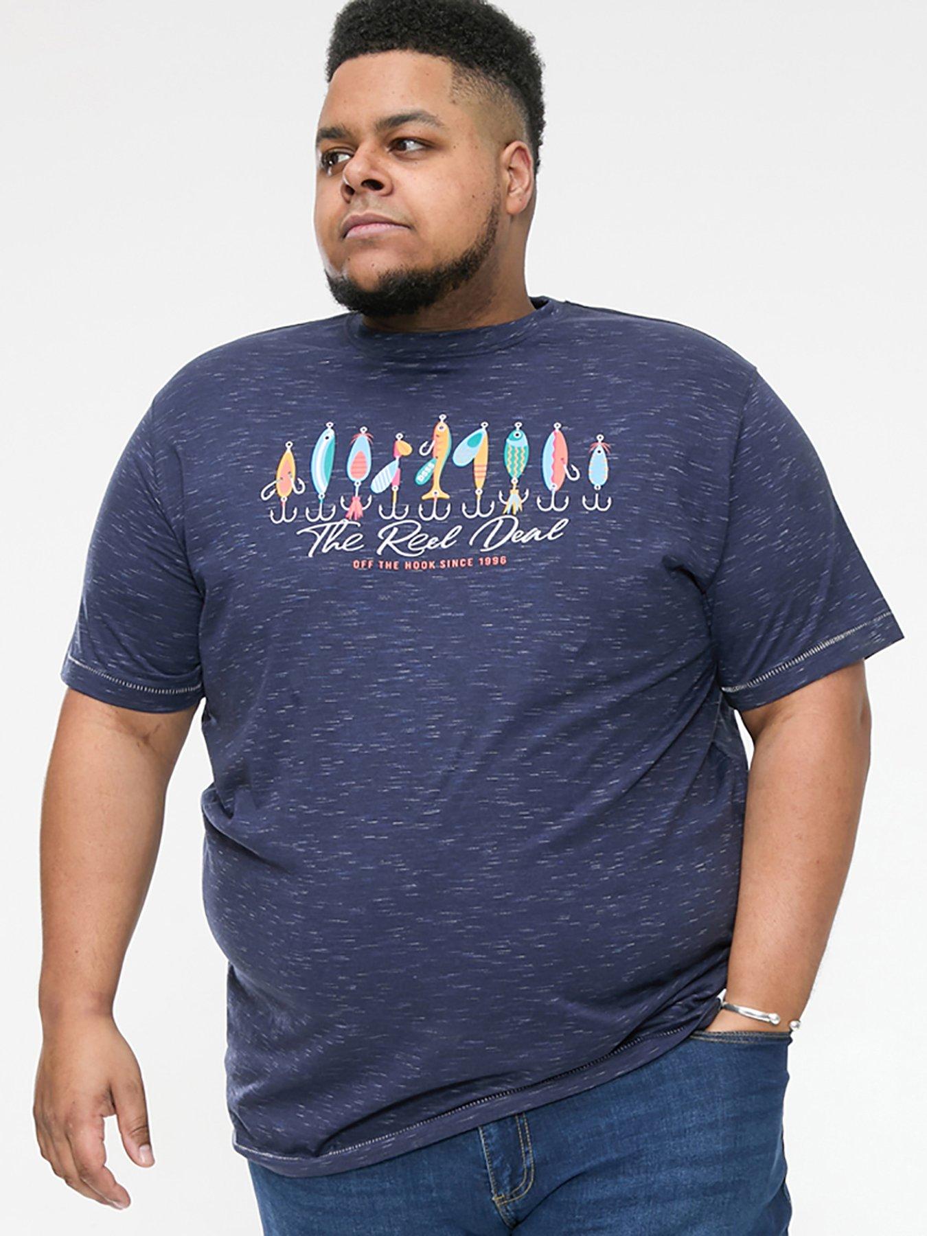 undefined Cropwell Fishing Tackle Printed Crew Neck T-Shirt - Navy