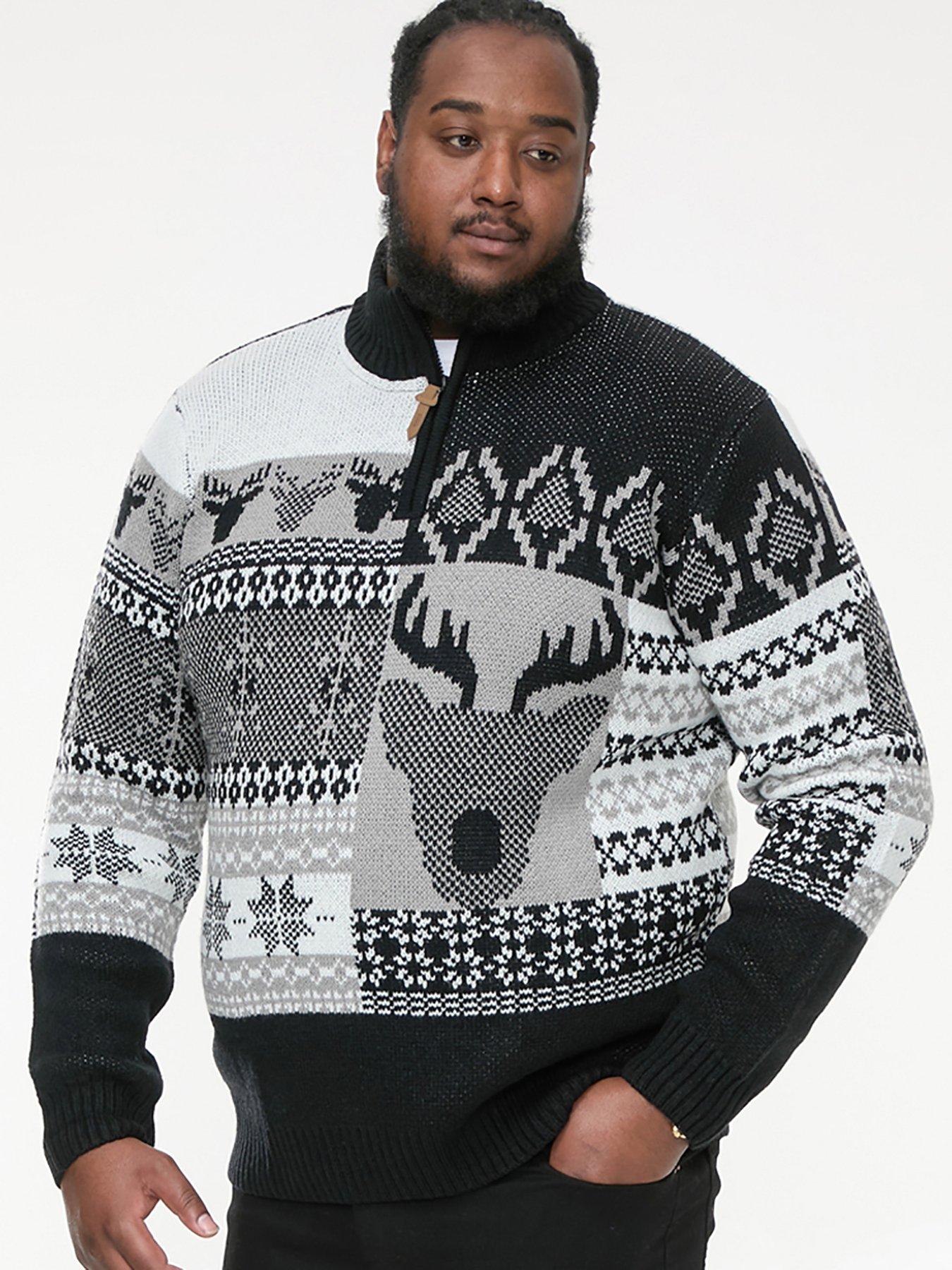 Zip Pullover Christmas Jumper Half Zip Fair Isle Christmas Half