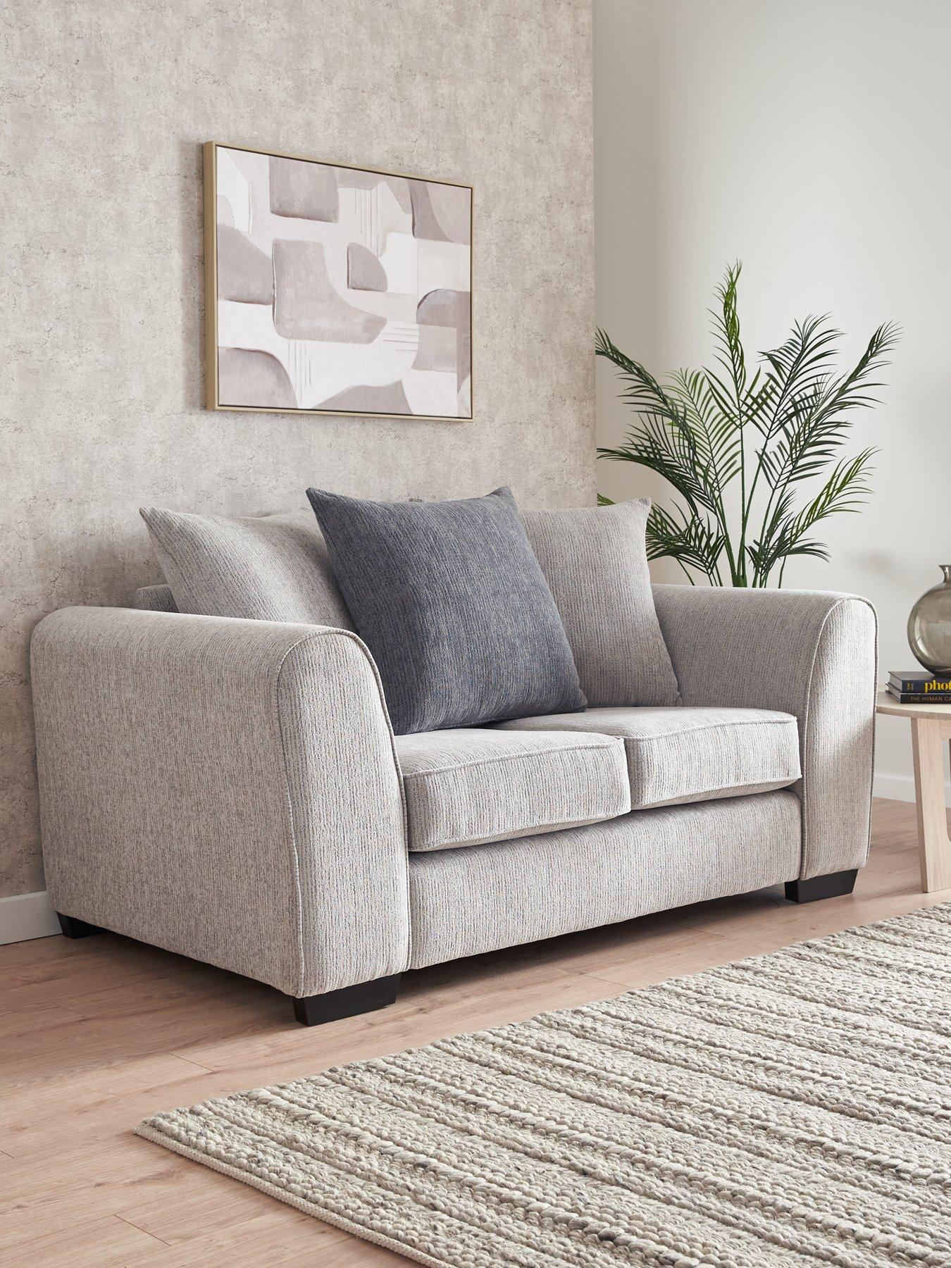 Product photograph of Very Home Lavine 2 Seater Scatter Back Fabric Sofa from very.co.uk