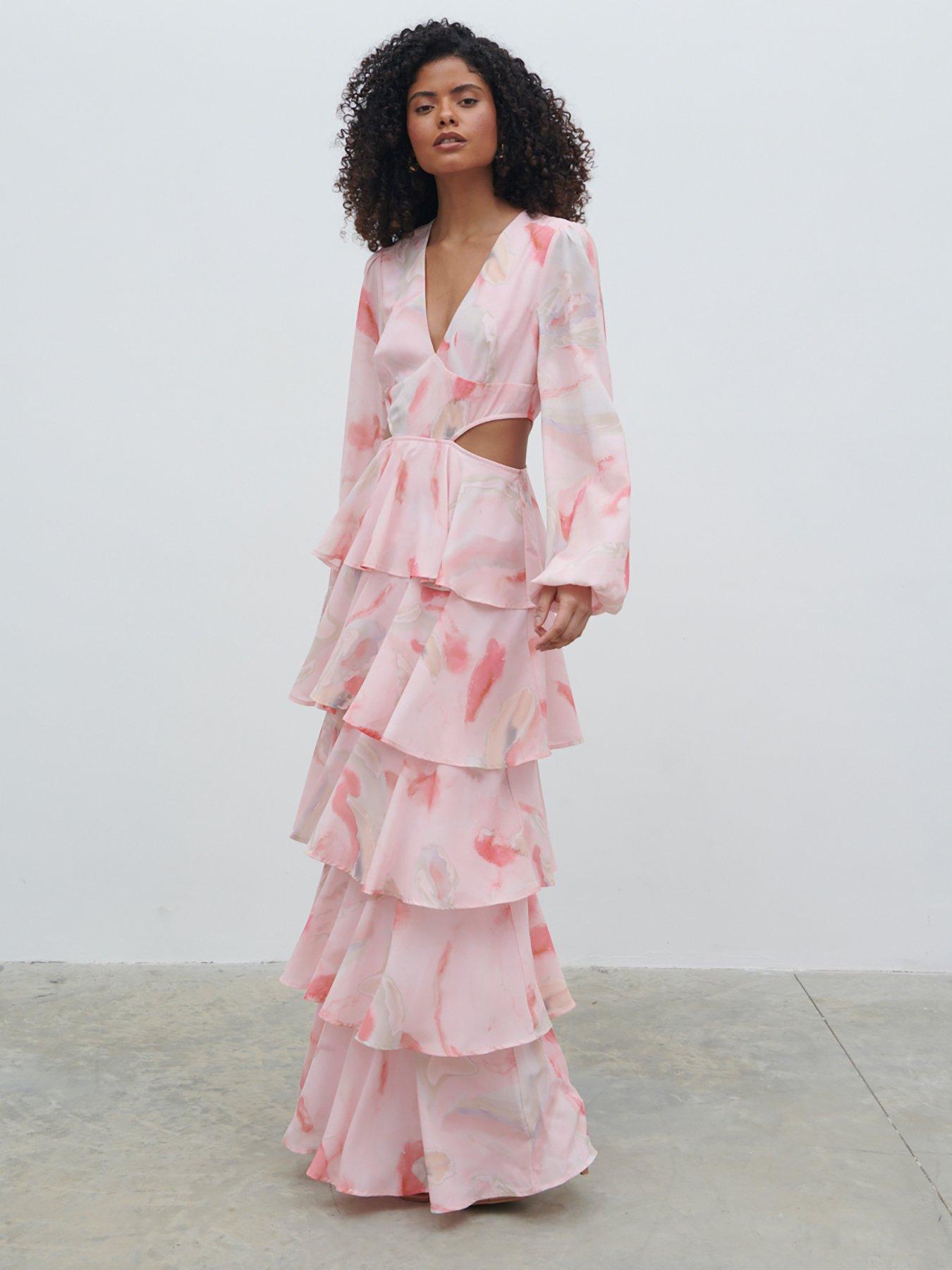 undefined Ashton Cut Out Maxi Dress - Pink