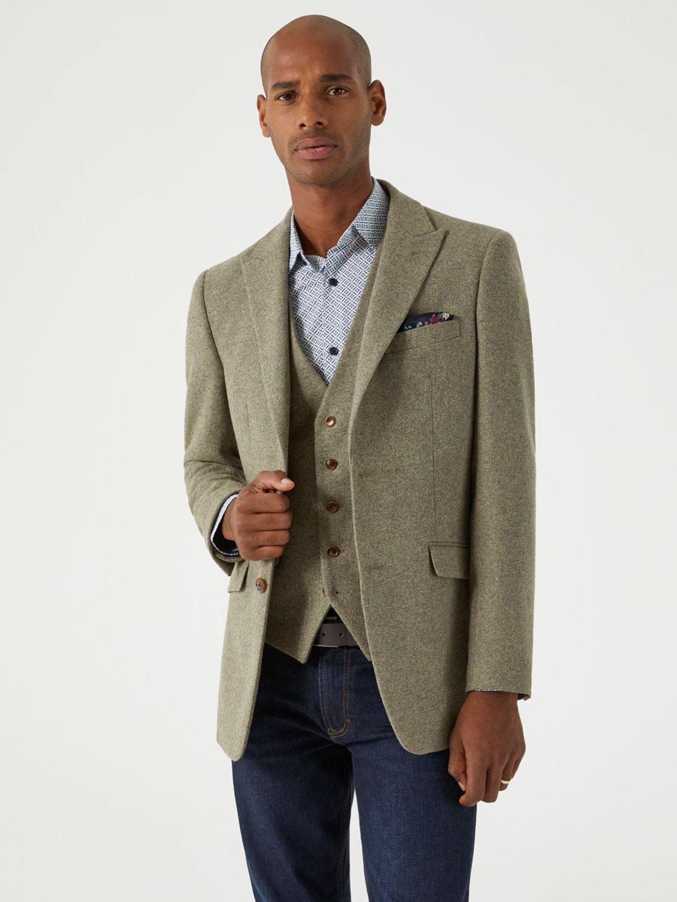 undefined Ingram Tailored Fit Suit Jacket - Light Green