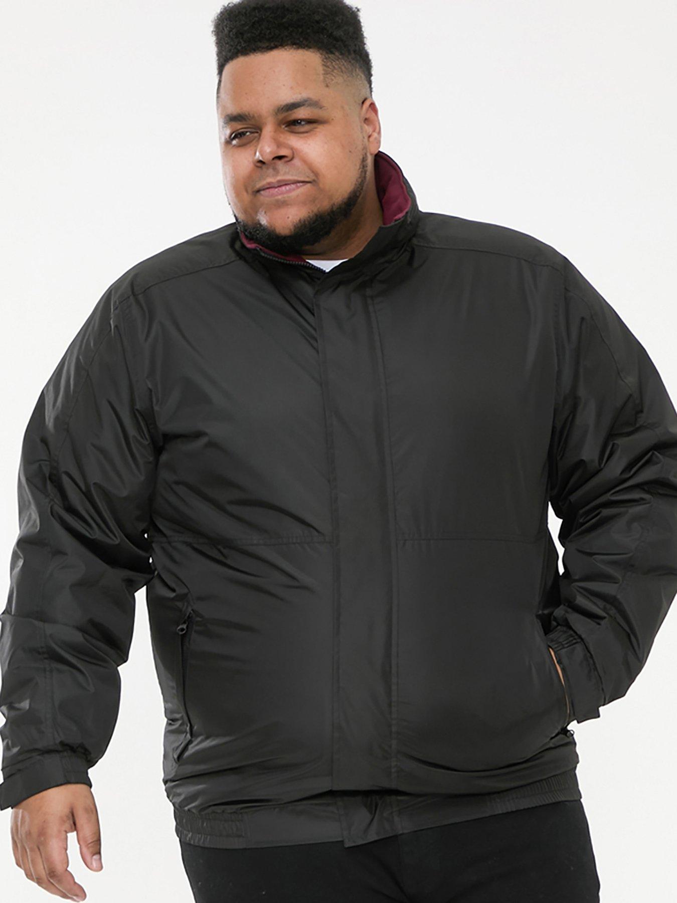 undefined Rudy Showerproof Fleece Lined Jacket With Packaway Hood-black