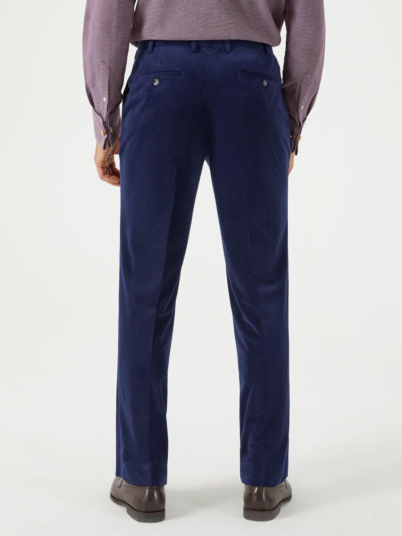 Image 2 of 5 of Skopes Atkinson Corduroy Tailored Fit Suit Trousers - Navy