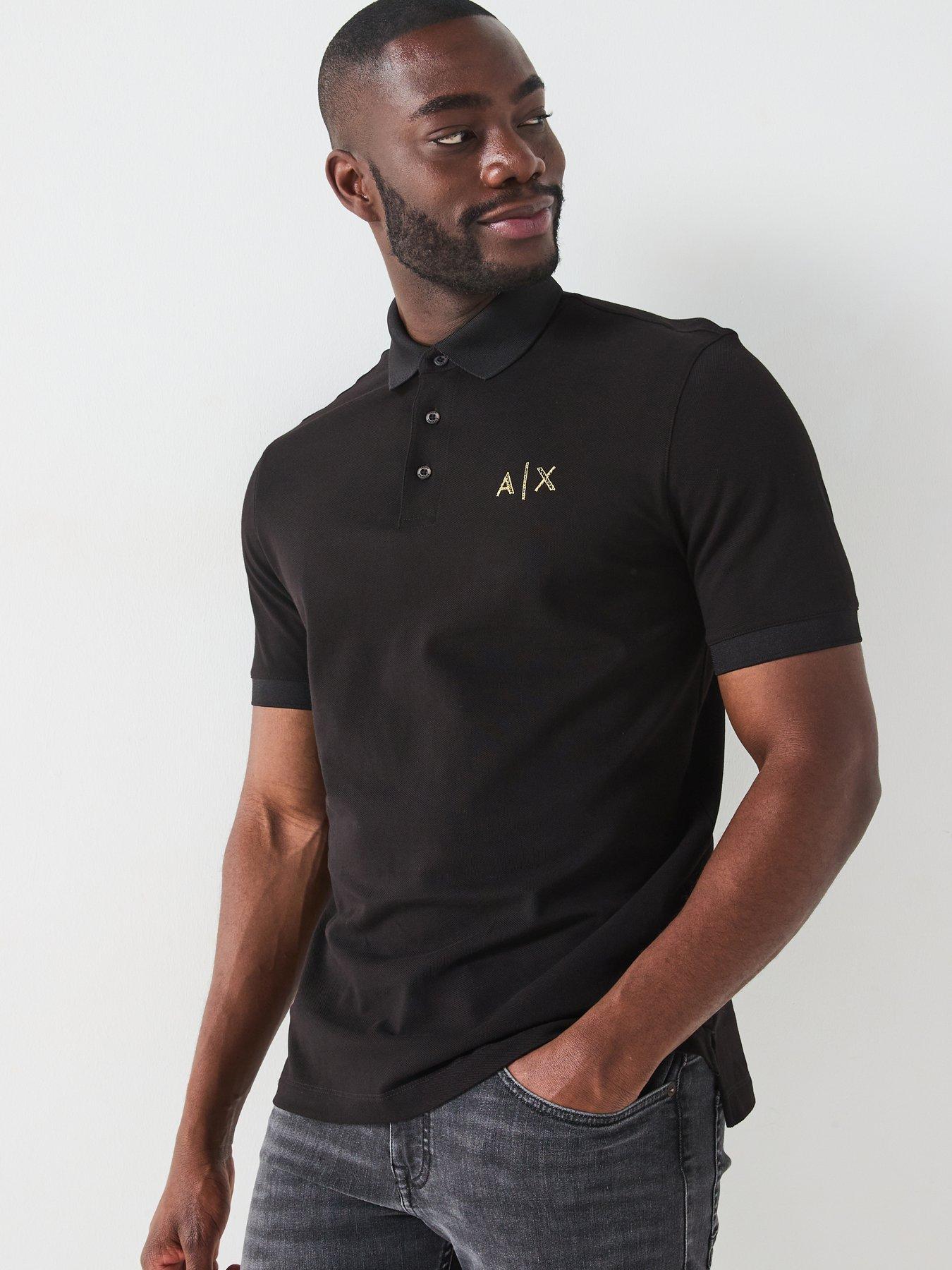 undefined AX | Chest Logo Polo Shirt - Black