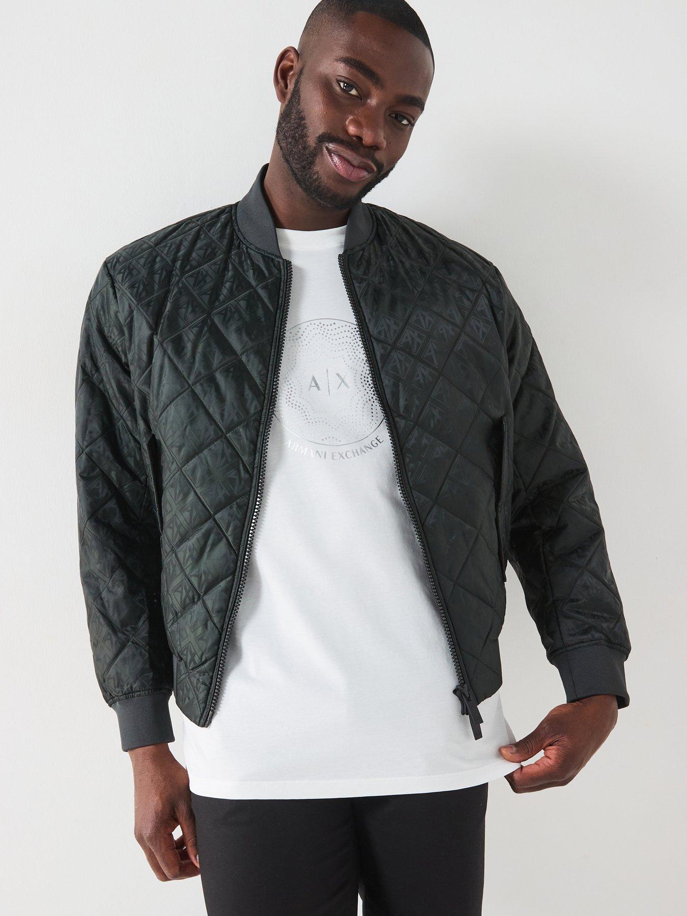 undefined All-over Monogram Print Bomber Jacket - Dark Green