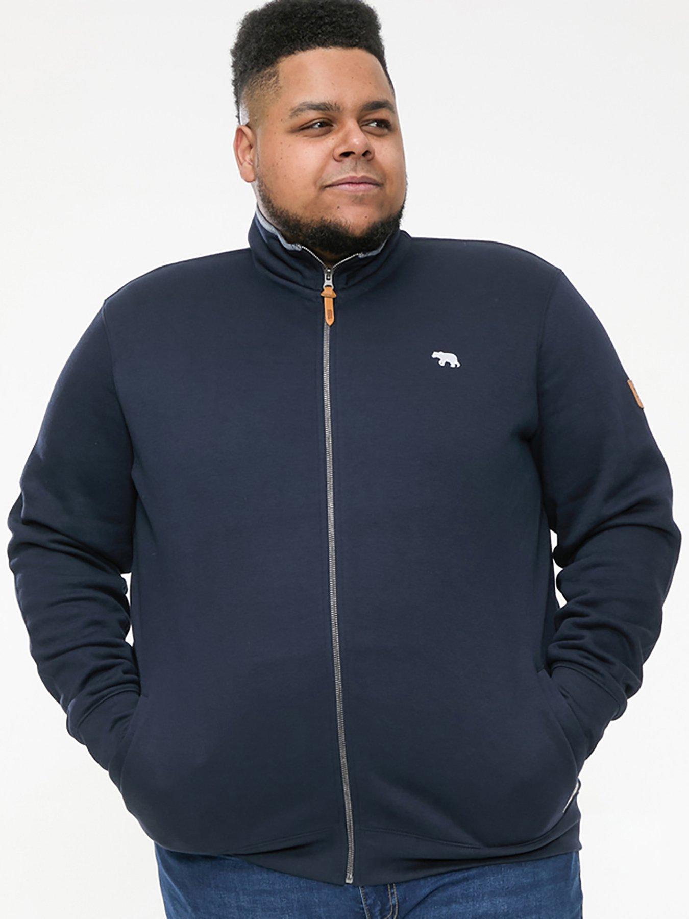 D555 Nashua Zip Through Fleece Sweatshirt, Navy, Size 6Xl, Men