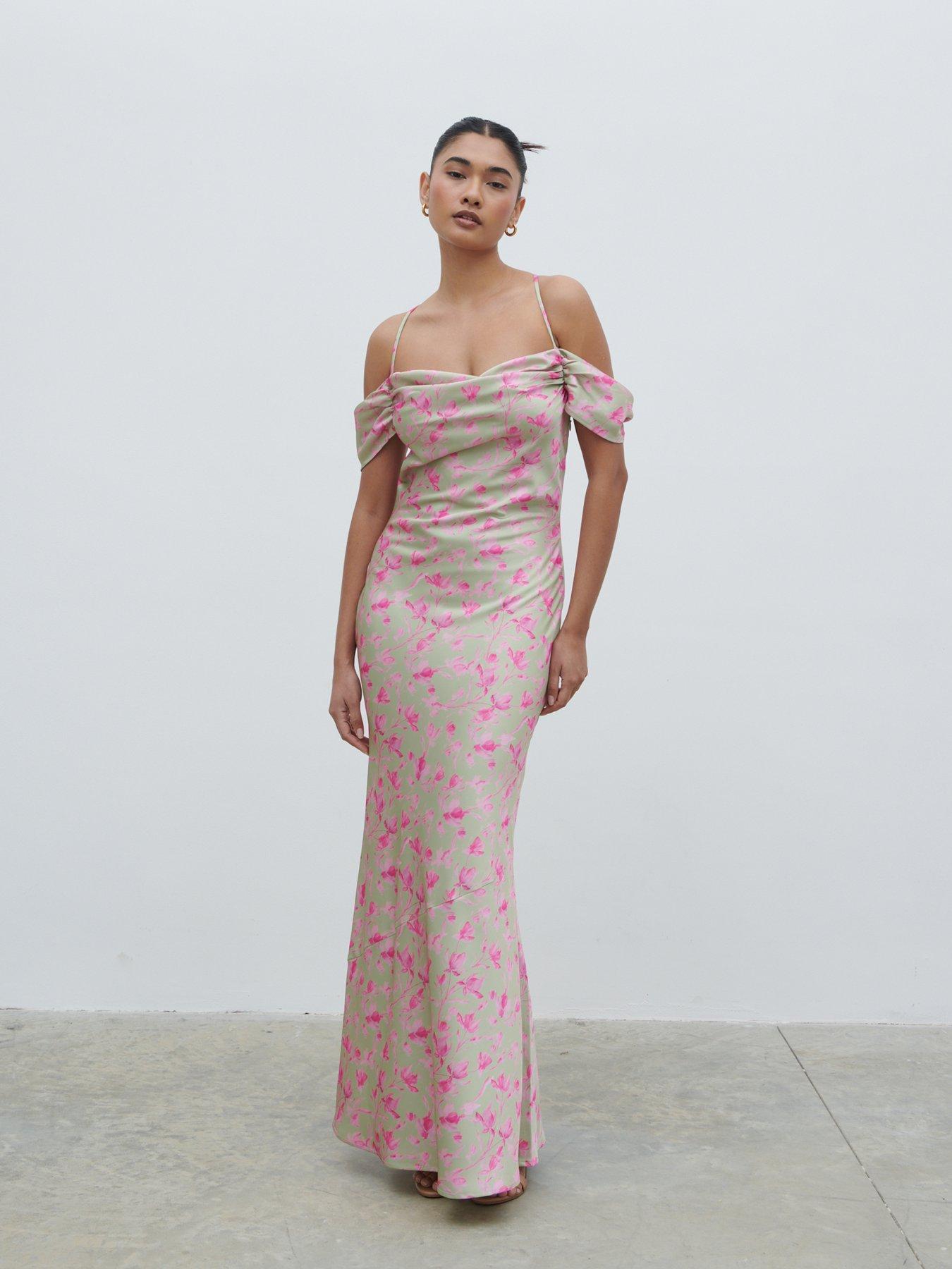 Pretty Lavish Daria Floral Cowl Slip Maxi Dress - Multi | Very