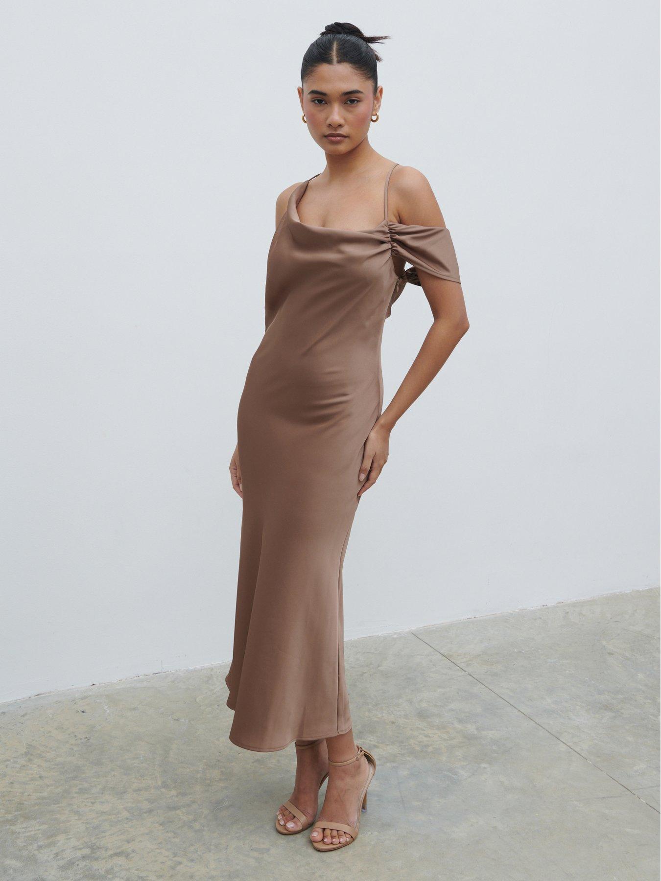 brown and white swirl dress Panel Print Dress in Caramel Swirl by Tirelli - Kindred Spirit Boutique