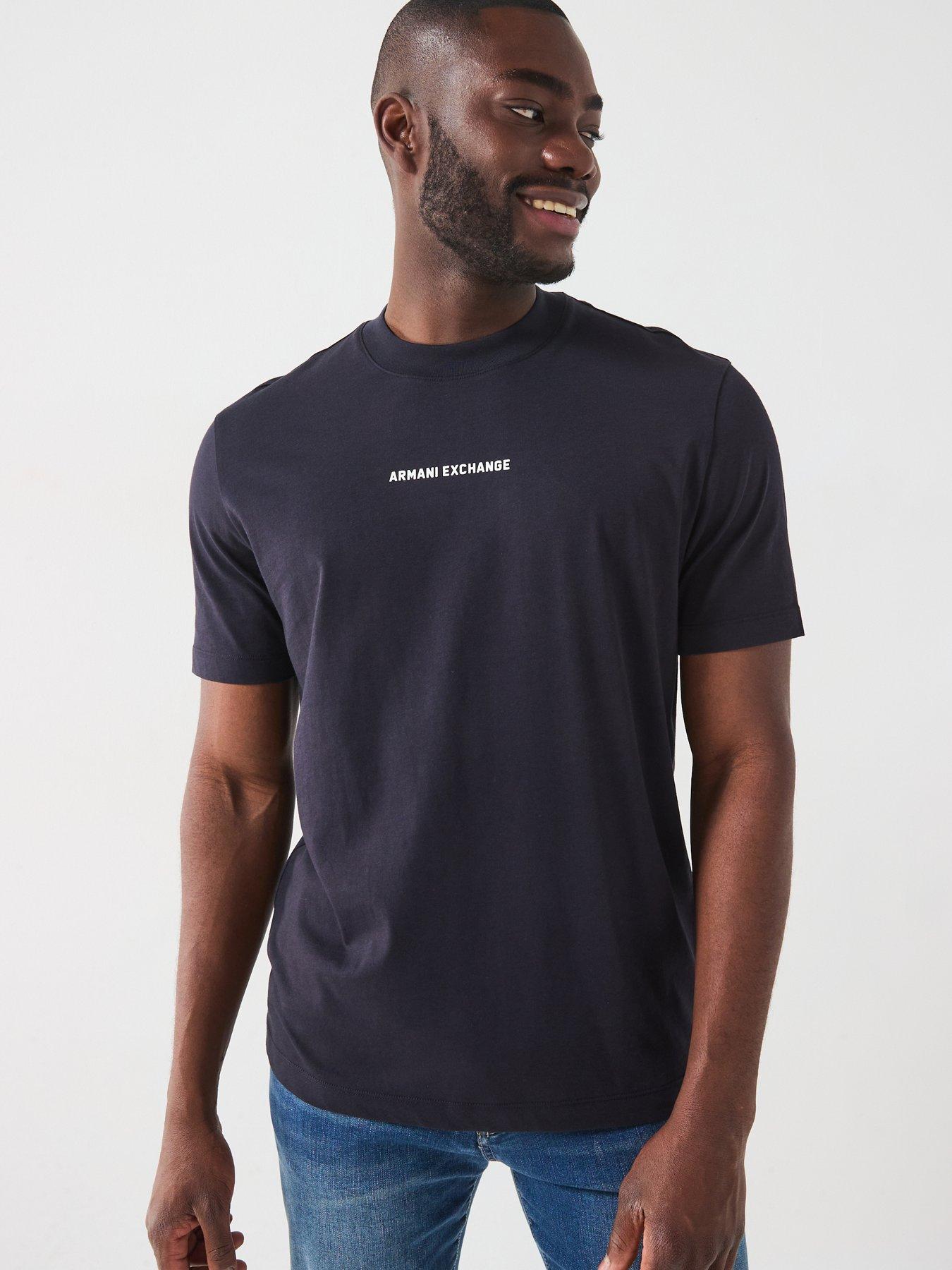 undefined Centre Chest Print T-Shirt - Navy