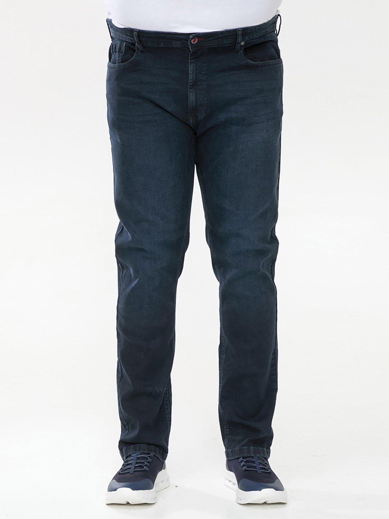 D555 Daniel Tapered Fit Stretch Jeans - Blue/black