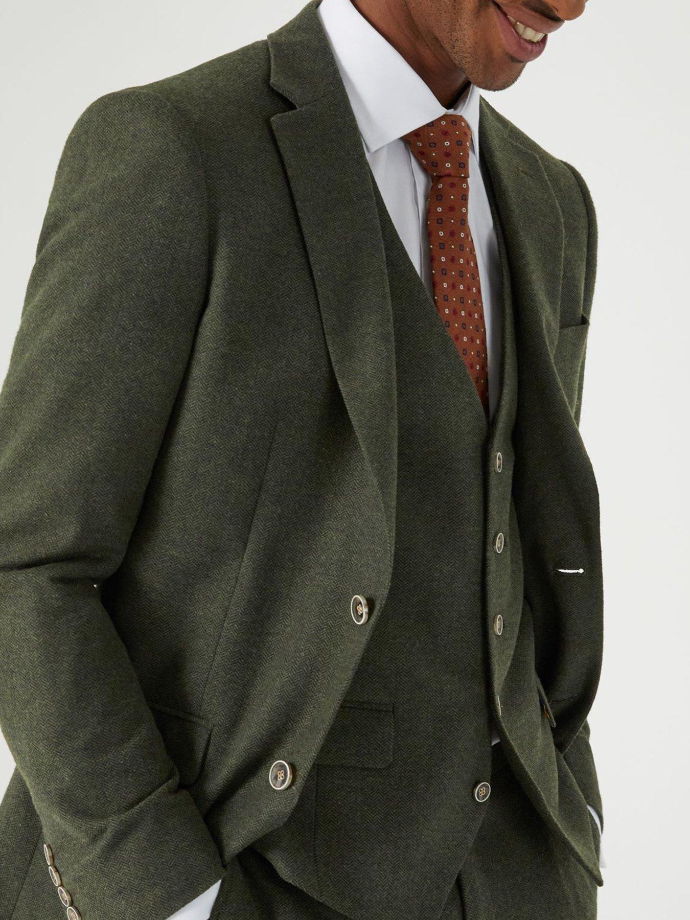 Image 4 of 6 of Skopes Jude Herringbone Tailored Fit Suit Jacket