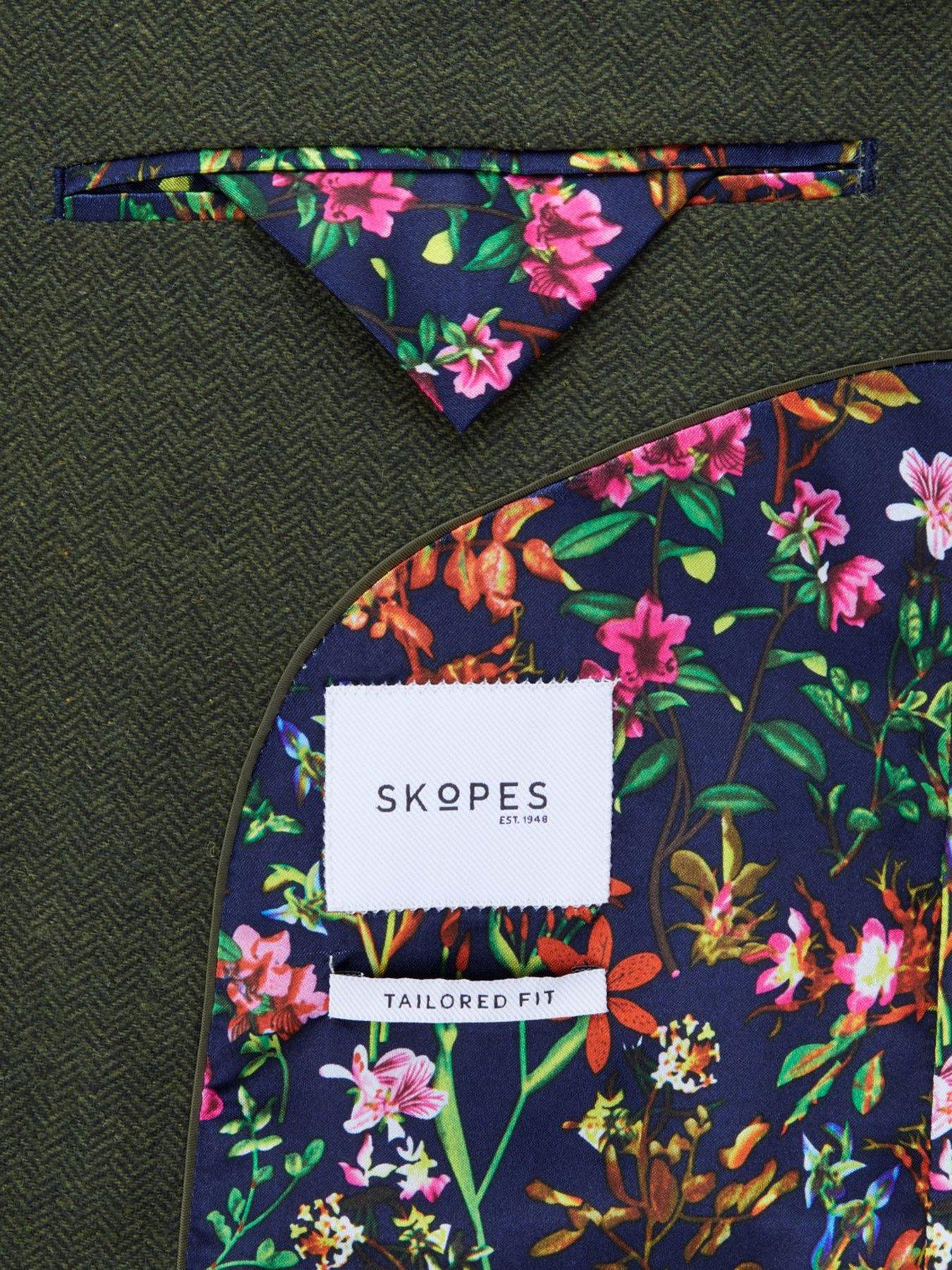Image 5 of 6 of Skopes Jude Herringbone Tailored Fit Suit Jacket