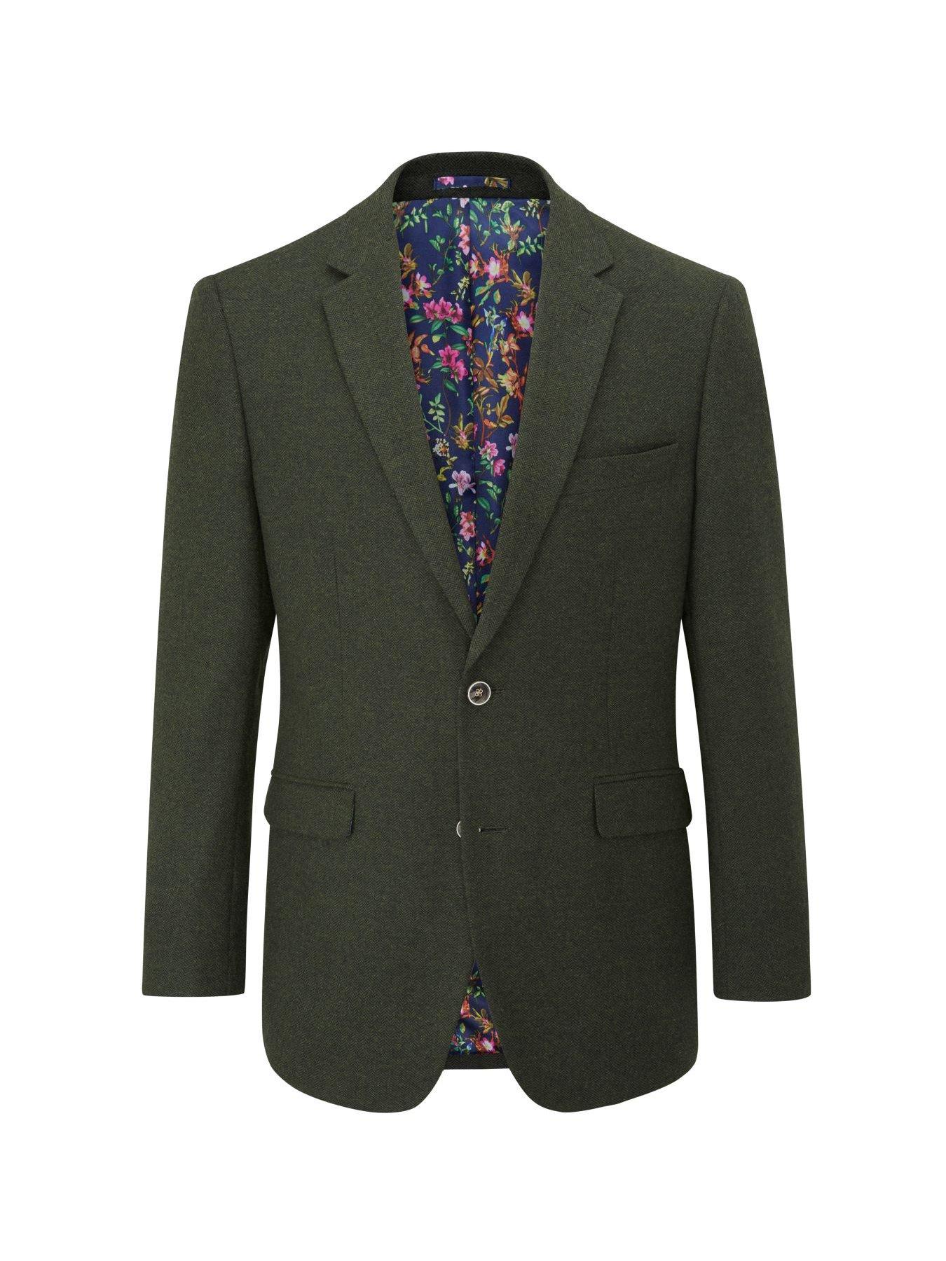 Image 6 of 6 of Skopes Jude Herringbone Tailored Fit Suit Jacket