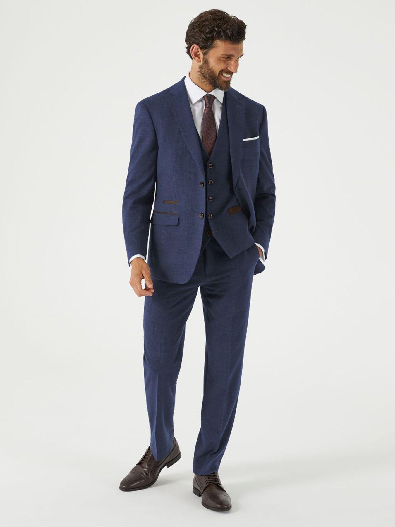 Image 3 of 5 of Skopes Guildford Check Standard Waistcoat - Navy