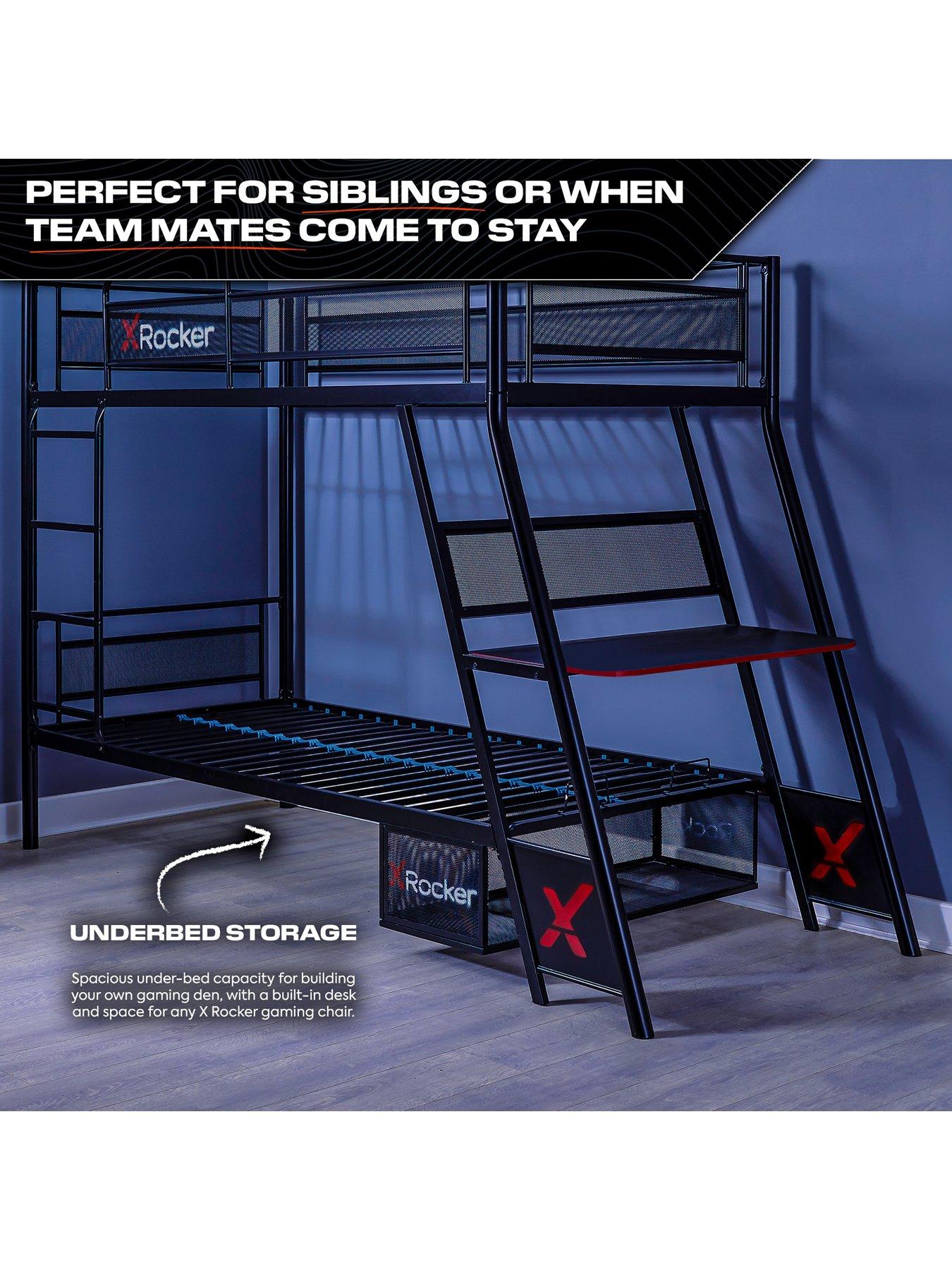 Image 6 of 6 of X Rocker Armada Dual Bunk Bed&nbsp;with Gaming Desk and Mattress Options (Buy &amp; SAVE!)