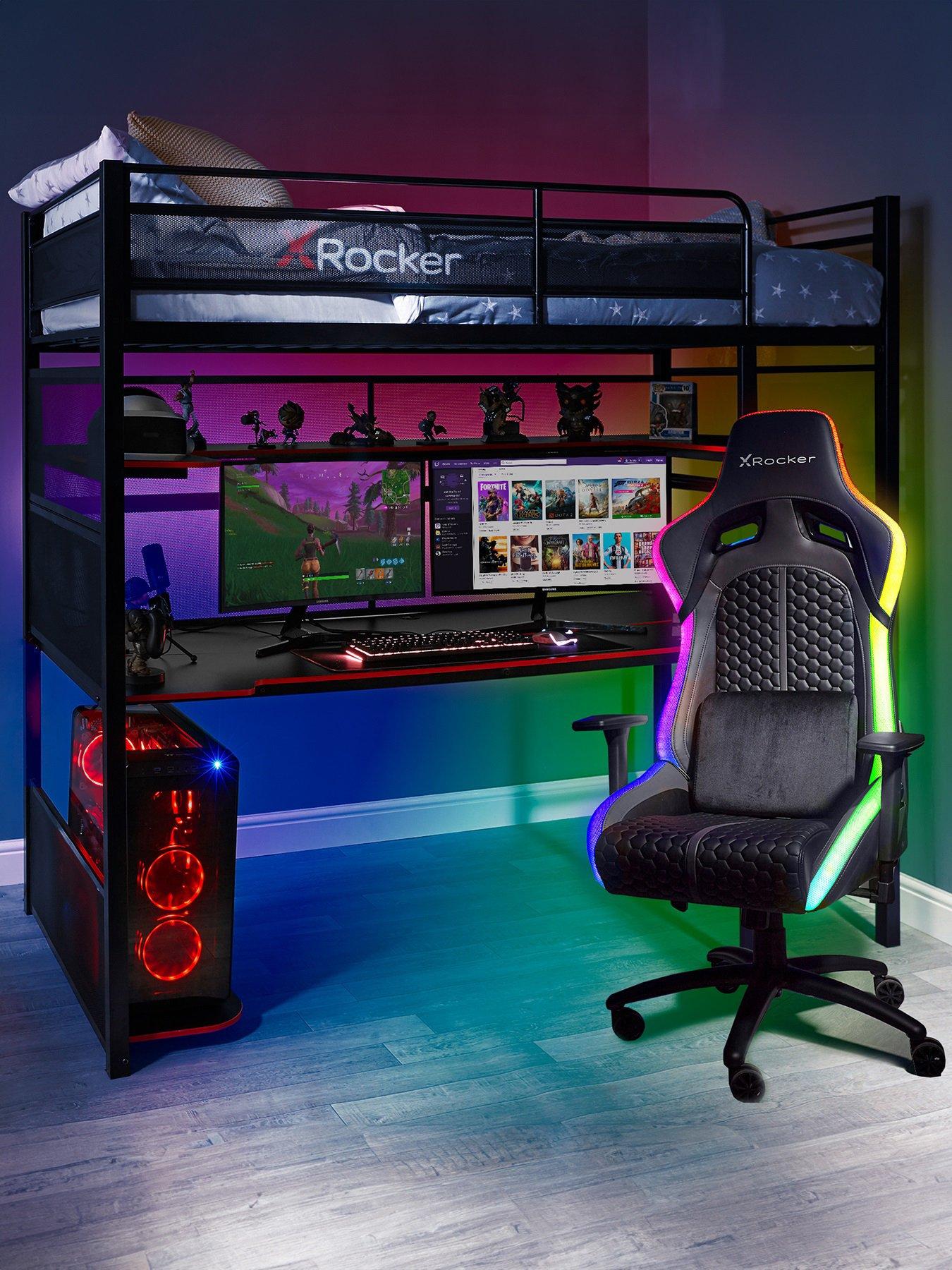 X Rocker Battlestation Bed, Mattress And Desk
