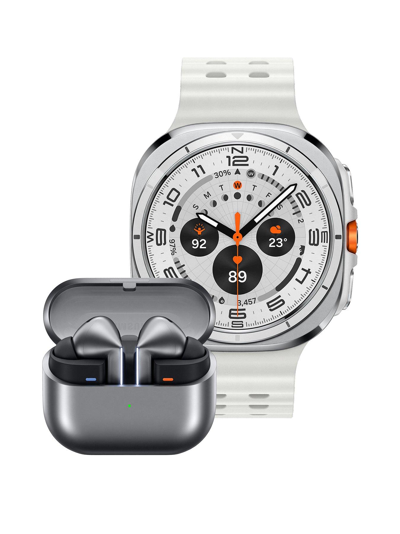Image 1 of 8 of Samsung Galaxy Watch Ultra 47mm LTE White with Buds3Pro Silver