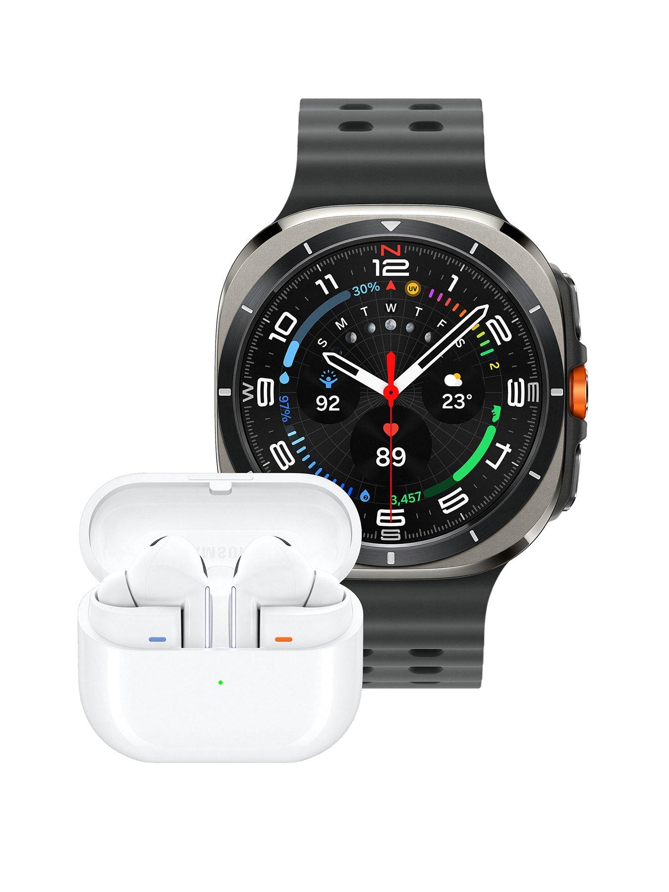Image 1 of 8 of Samsung Galaxy Watch Ultra 47mm LTE Titanium with Buds3Pro White