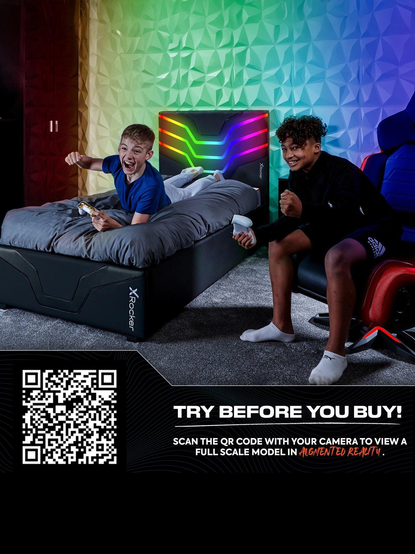 X Rocker Cosmos Rgb Led Single Ottoman Bed Very