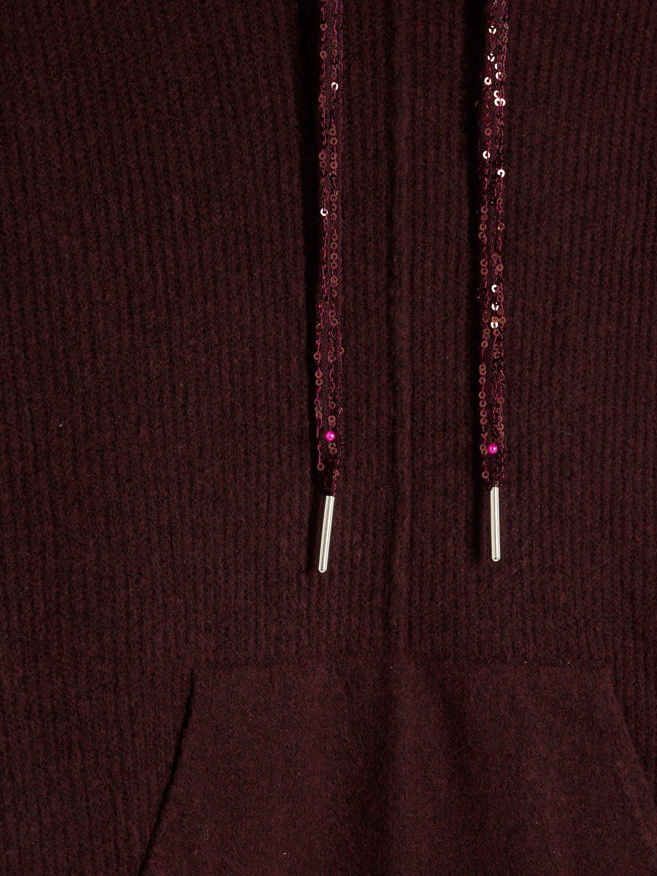 Sequin Hoodie Red