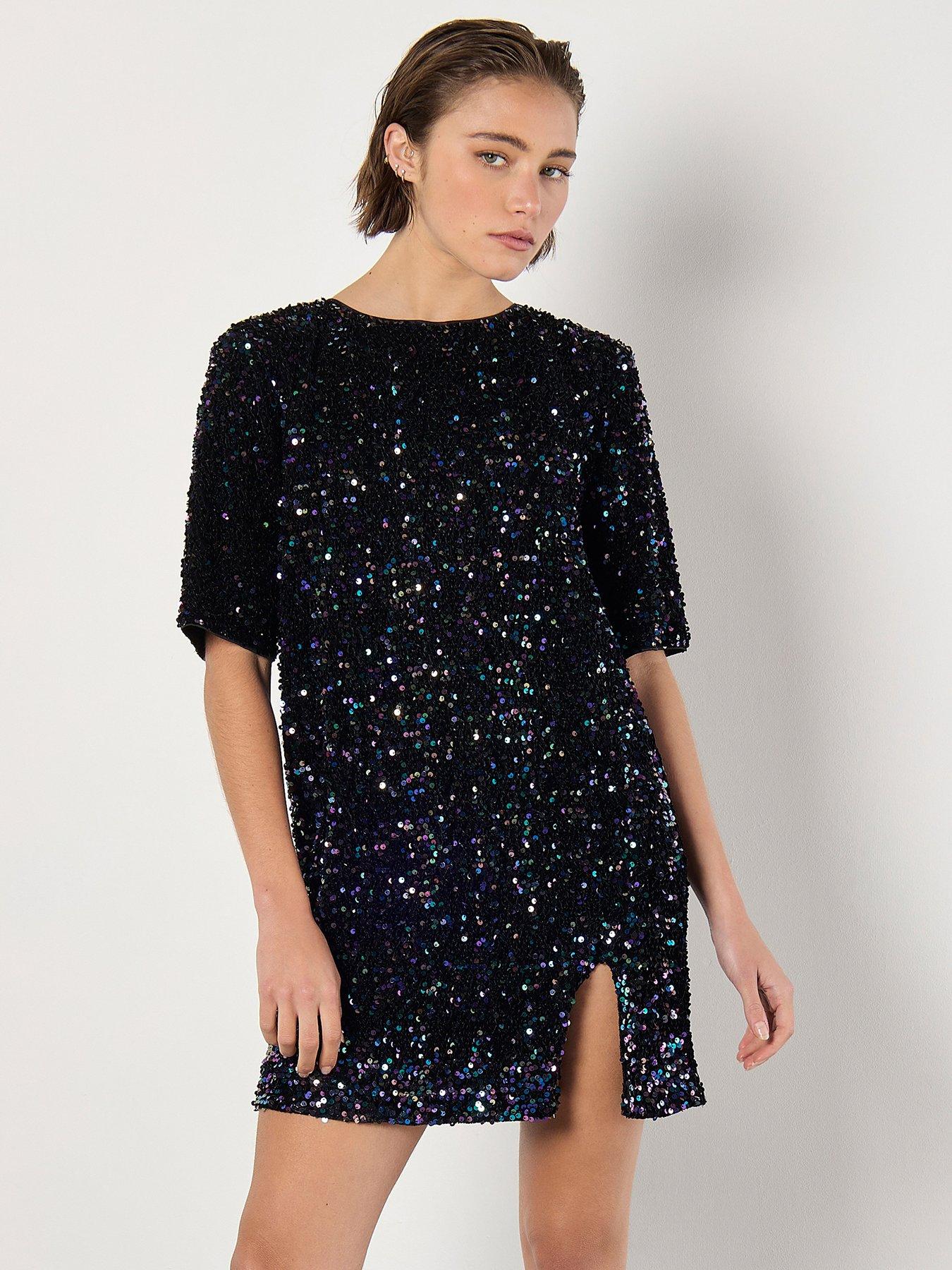 navy and cream dress Torie in with Floral Linen Blend – St Frock triacetate fabric Color:Denim Blue Windsor [$78.56] Elegant Short Black