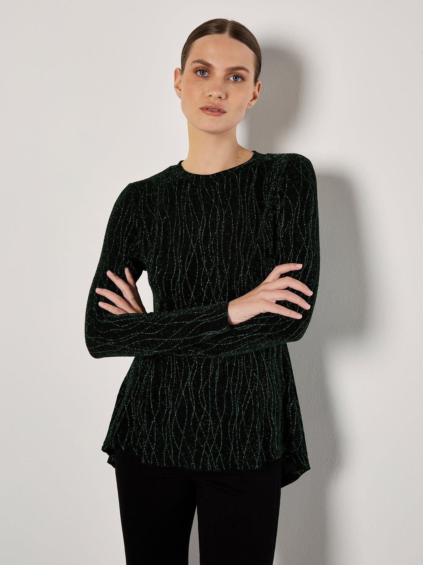 Pre-Order Apricot Flounced Long Sleeve Mock Neck Sheer Lace Top main image 1