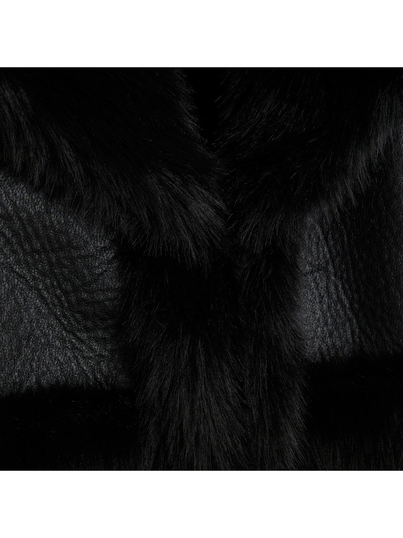 Image 5 of 5 of River Island Fallaway Buckle Detail Jacket - Black