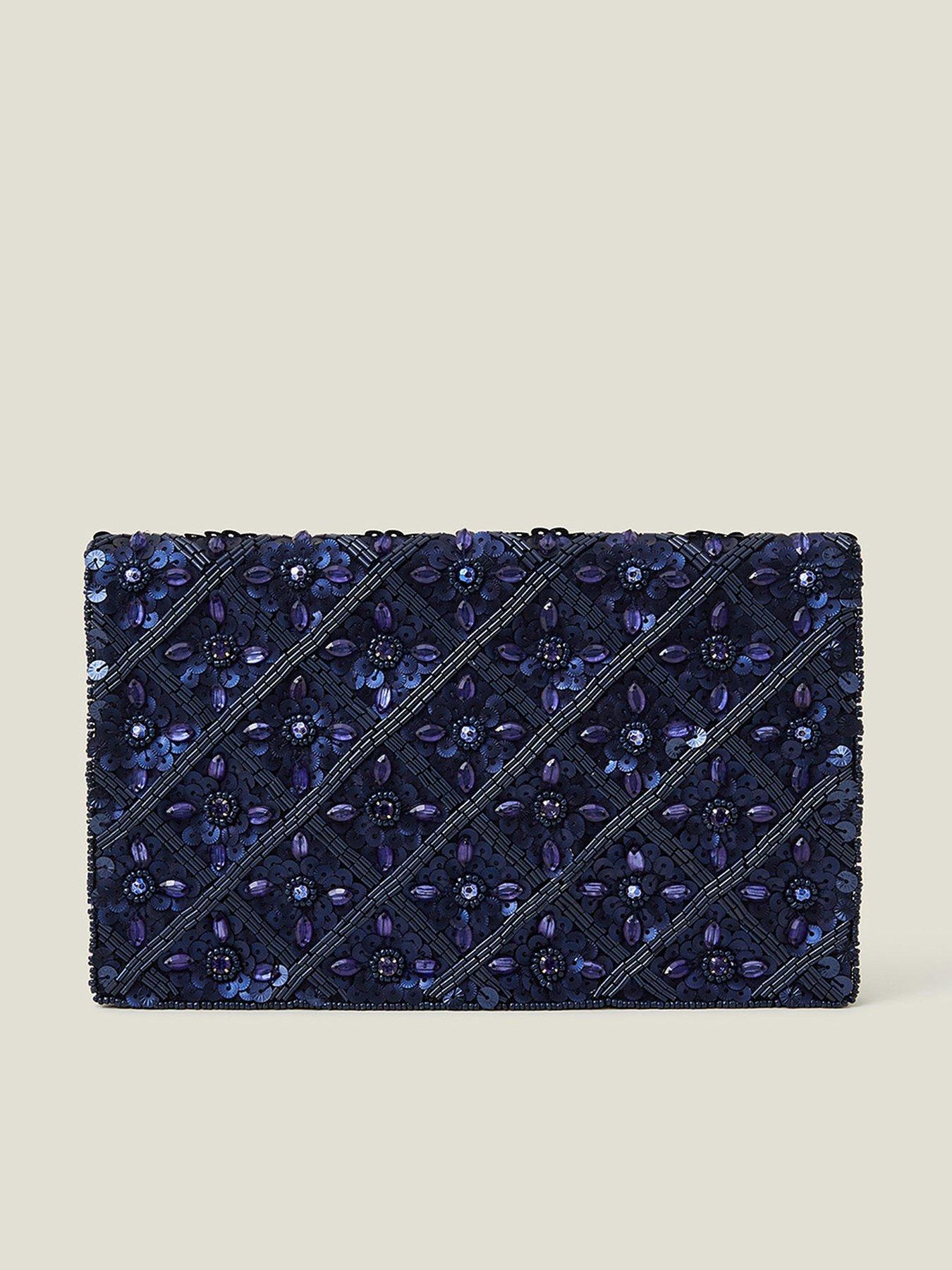 Navy blue clutch bag uk best sale