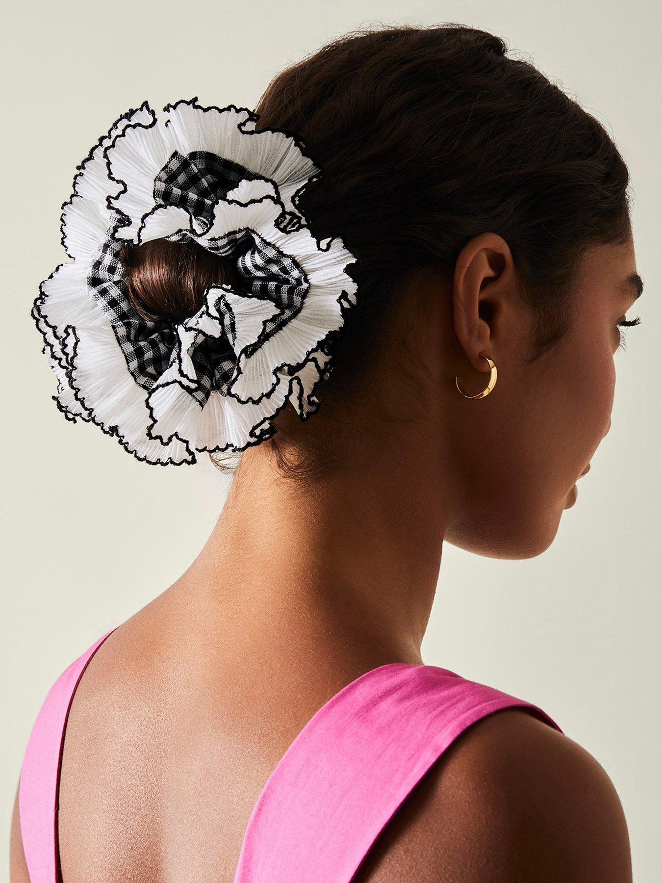 Image 2 of 3 of Accessorize Extra Large Gingham Scrunchie
