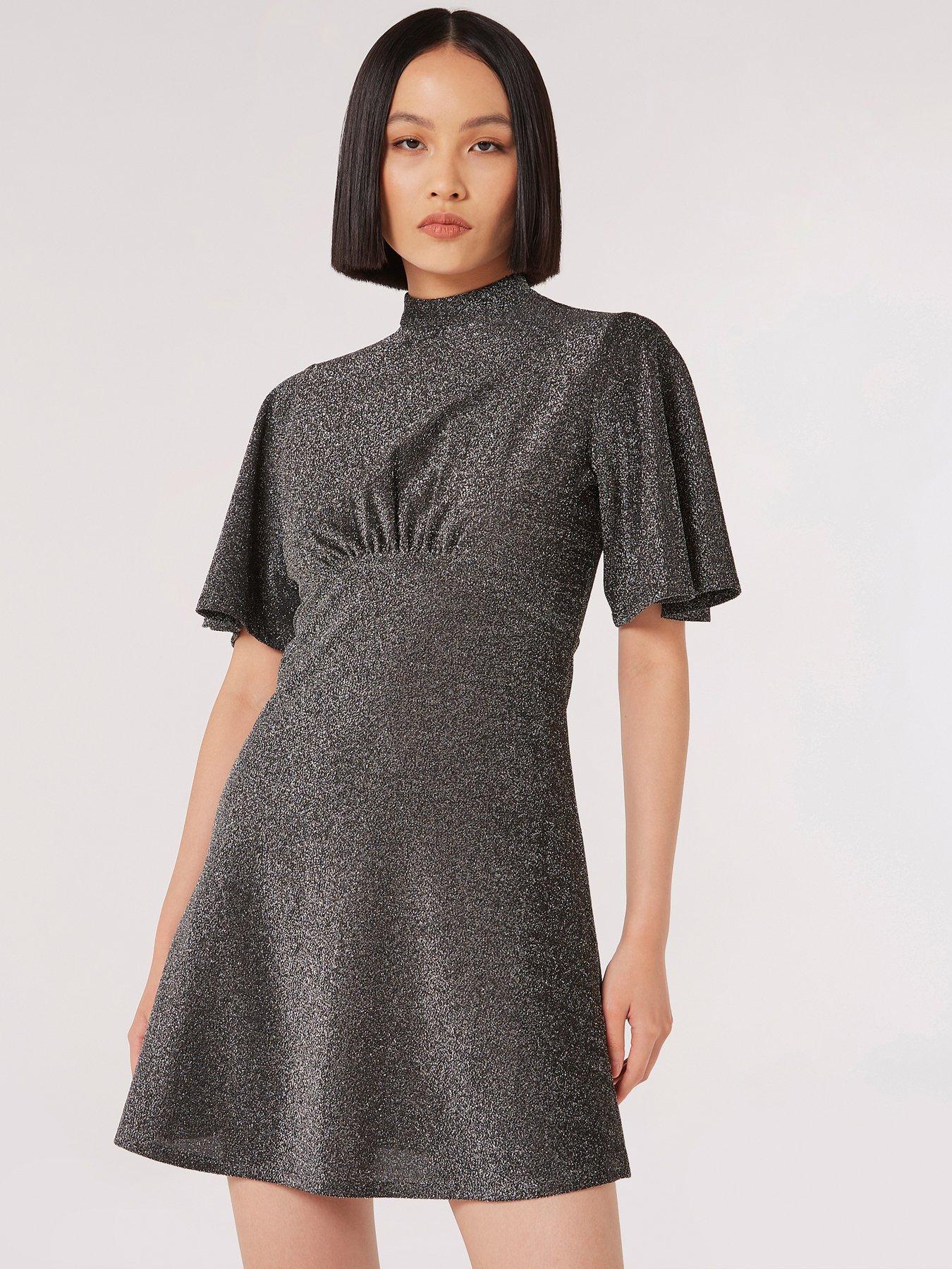 apricot silver dress Innovare Denim Caomh Rhinestone Backless Maxi Dress In Apricot, M