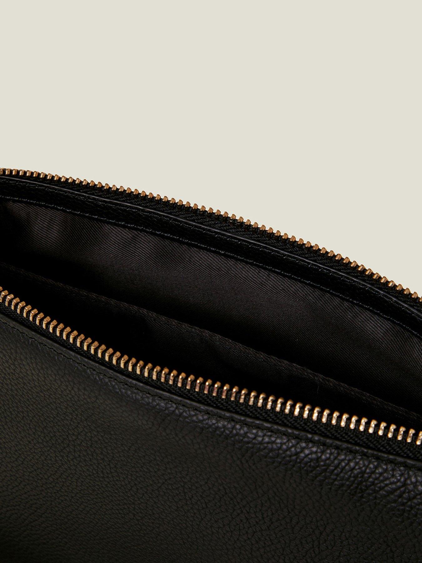 Image 5 of 5 of Accessorize Leather Double Pouch Cross Body