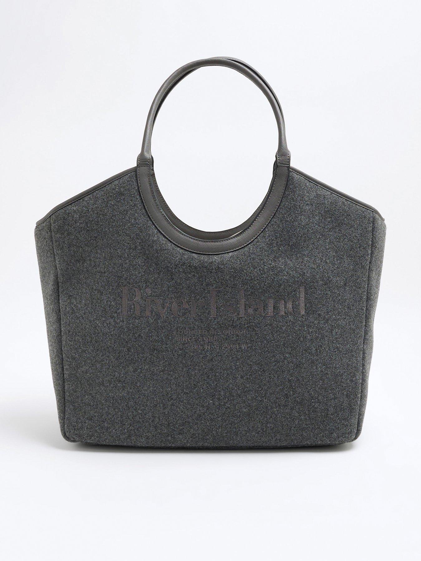 undefined Rounded Handle Shopper Bag - Grey