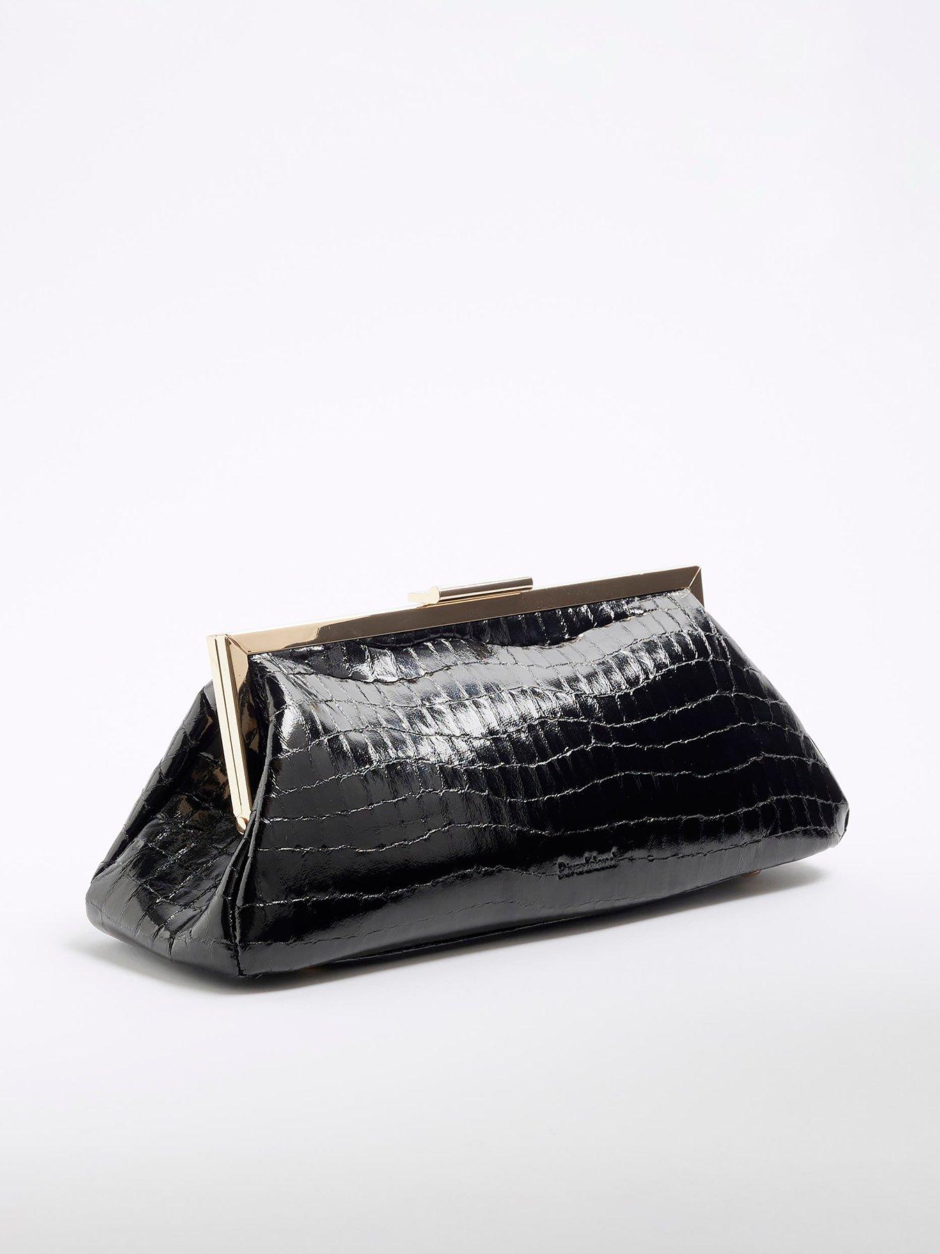 Structred Clutch Bag Black