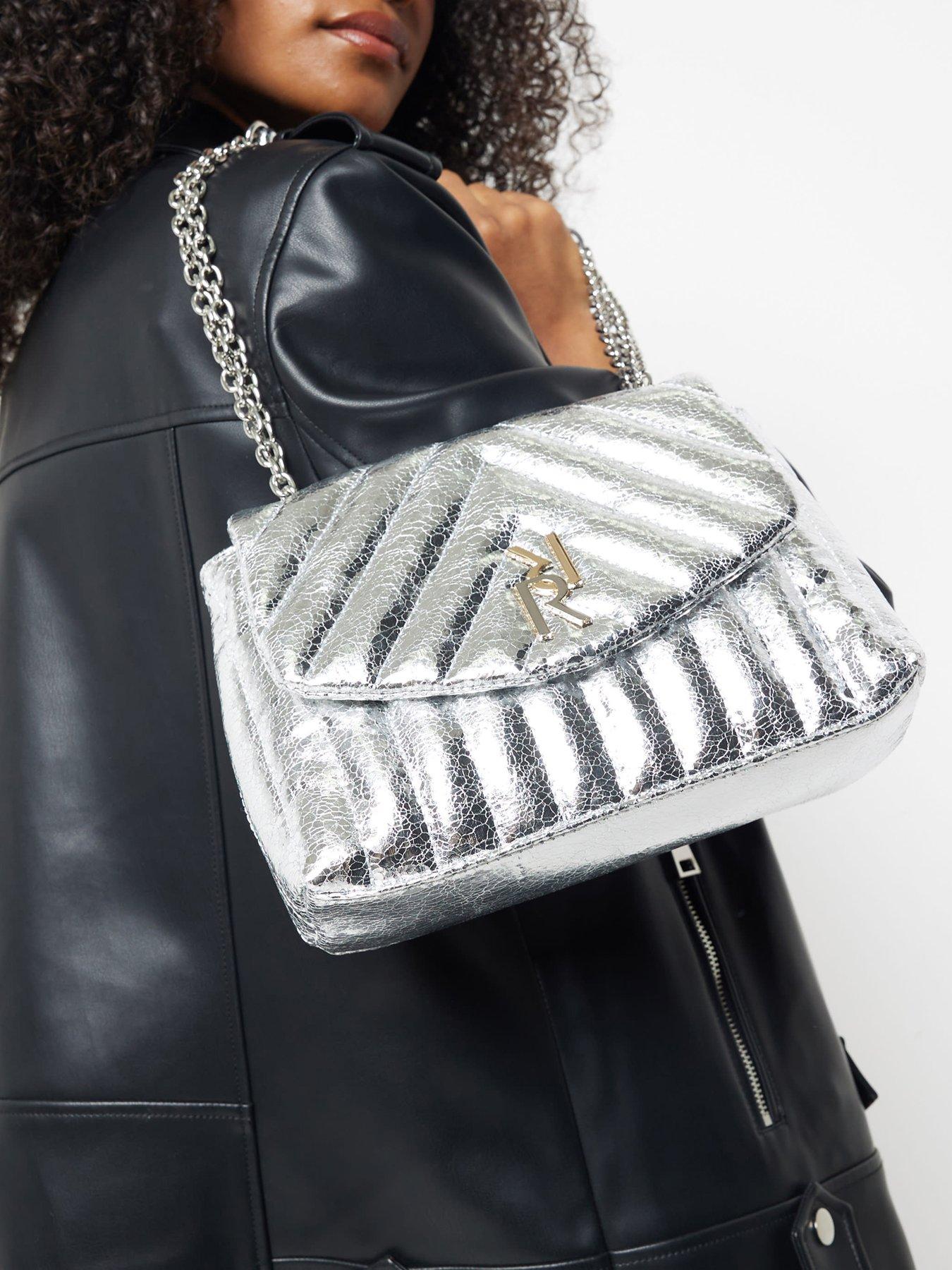 Silver beach bag river island deals